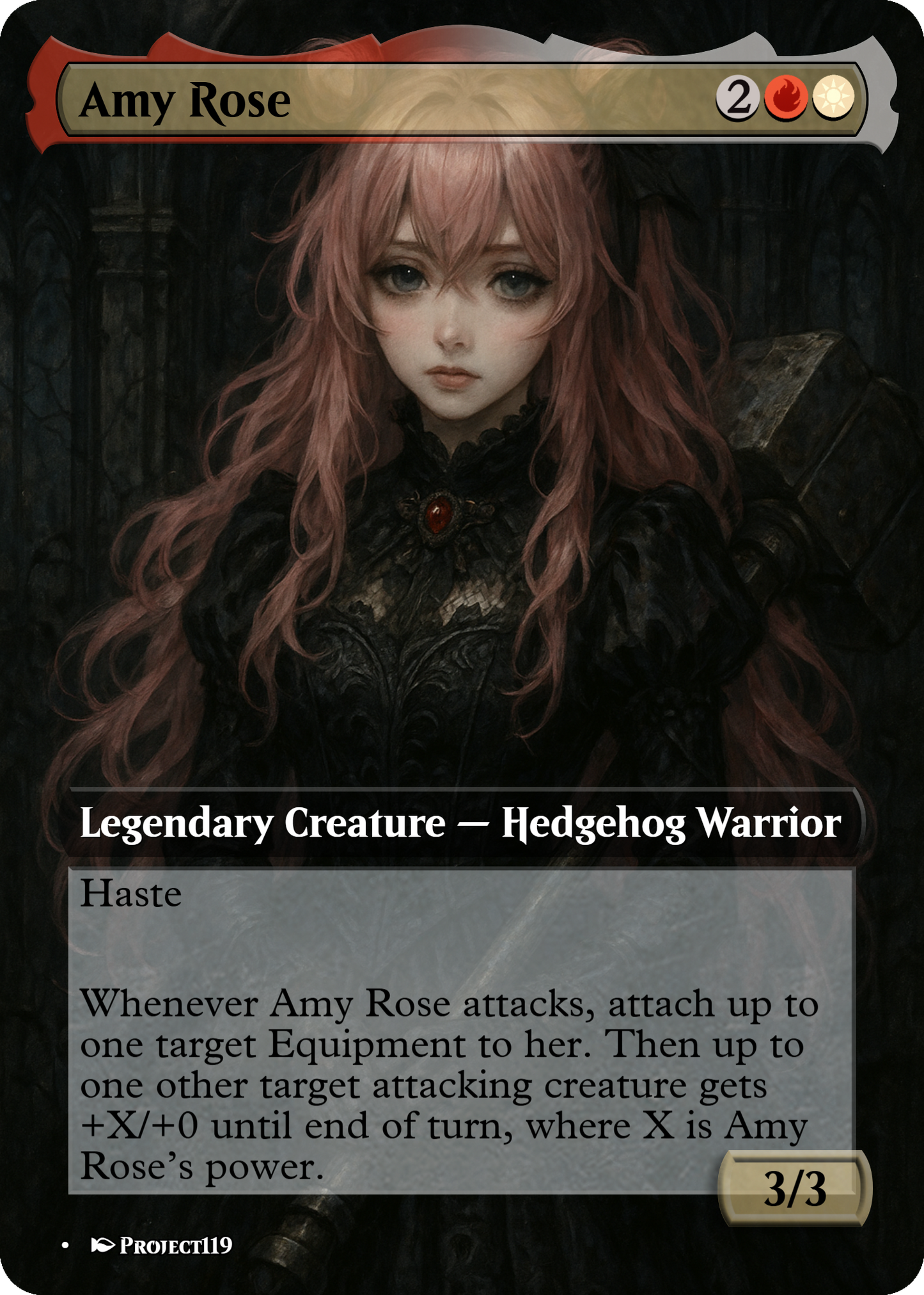 Amy Rose - Gothic Beauty Magic the Gathering Proxy Card