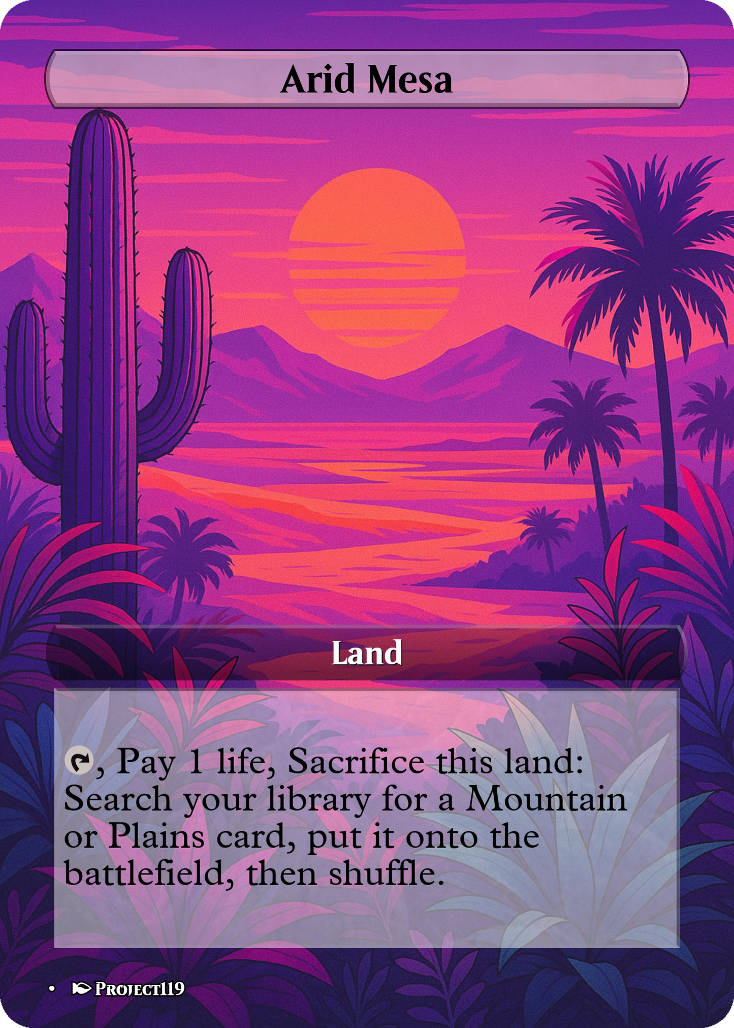 Vaporwave Inspired 10 Fetch Land Bundle - Magic the Gathering Proxy Cards