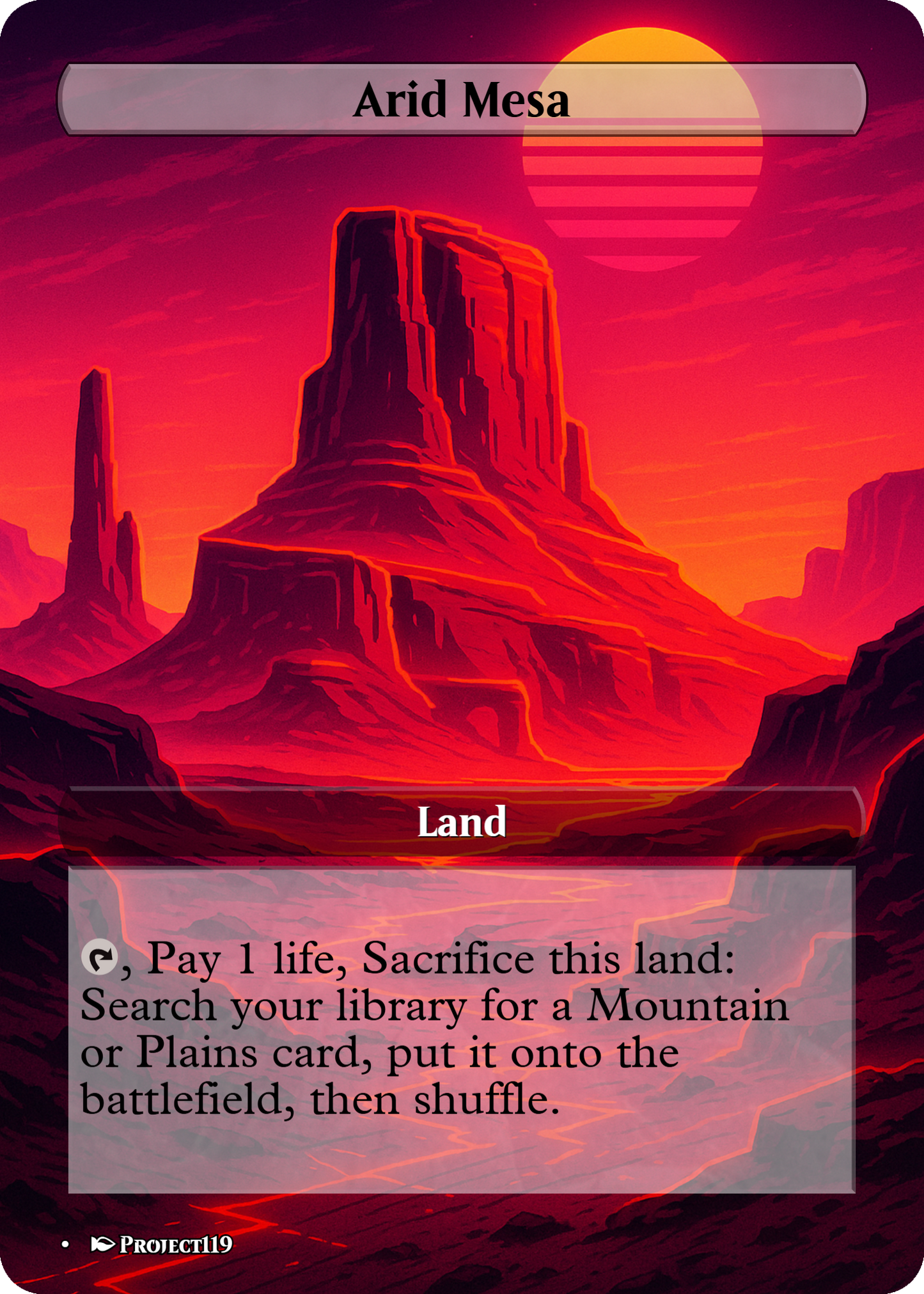 Synthwave Inspired 10 Fetch Land Bundle - Magic the Gathering Proxy Cards