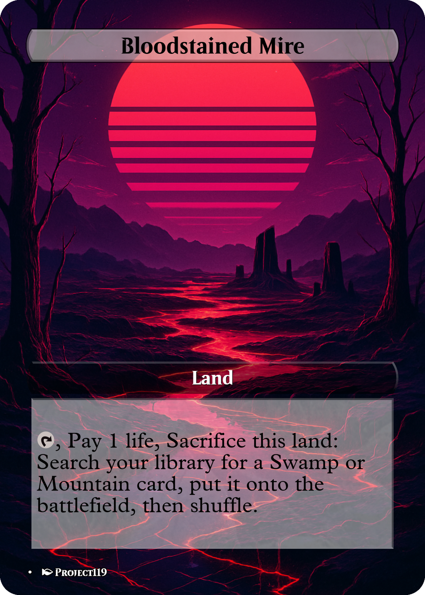 Synthwave Inspired 10 Fetch Land Bundle - Magic the Gathering Proxy Cards