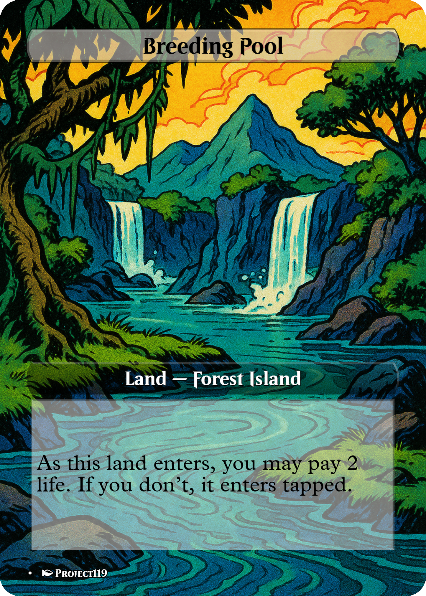 1980s Comic Art Inspired 62 Mega Land Bundle - Magic the Gathering Proxy