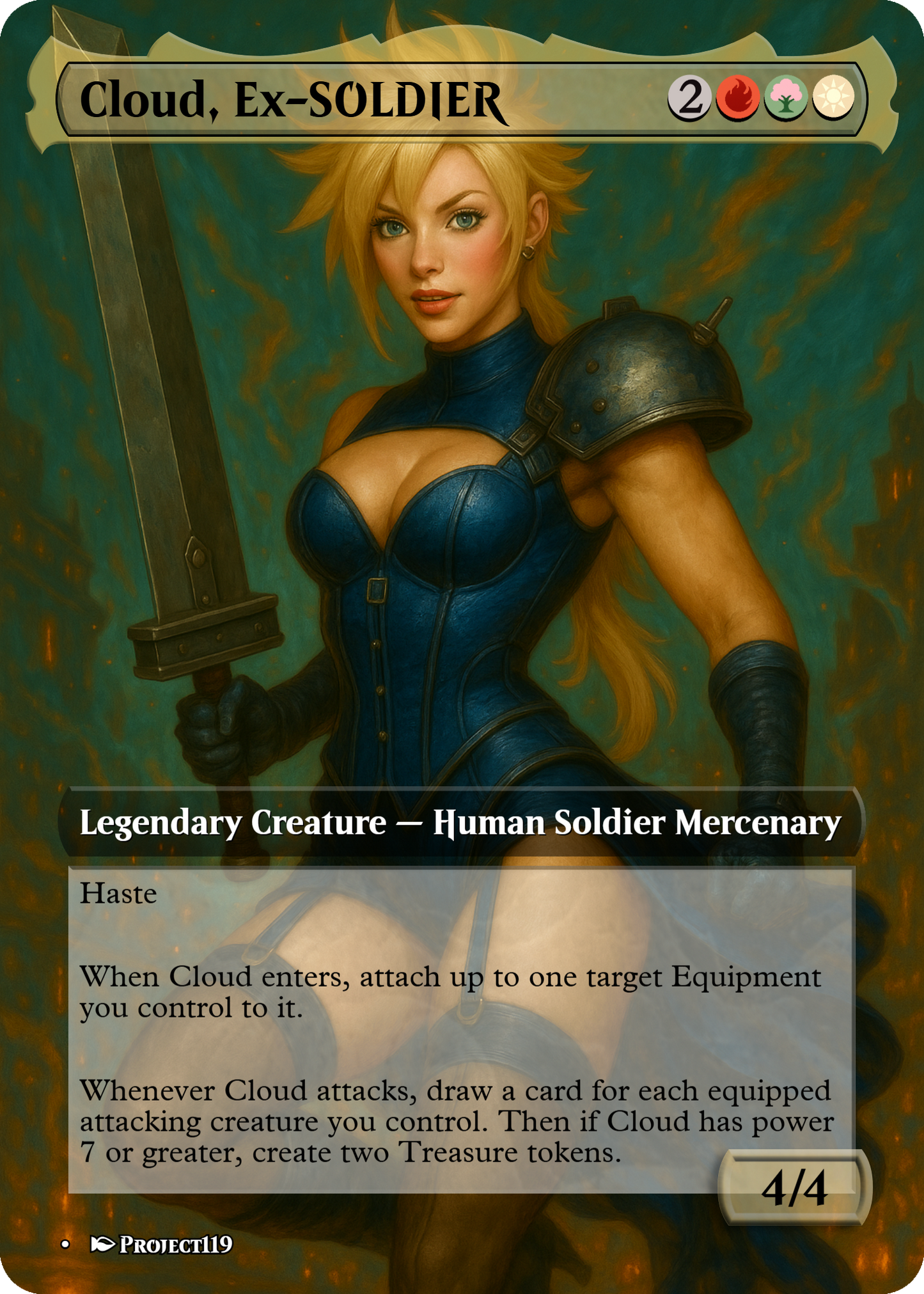 Cloud, Ex-SOLDIER - Magic the Gathering Proxy Card