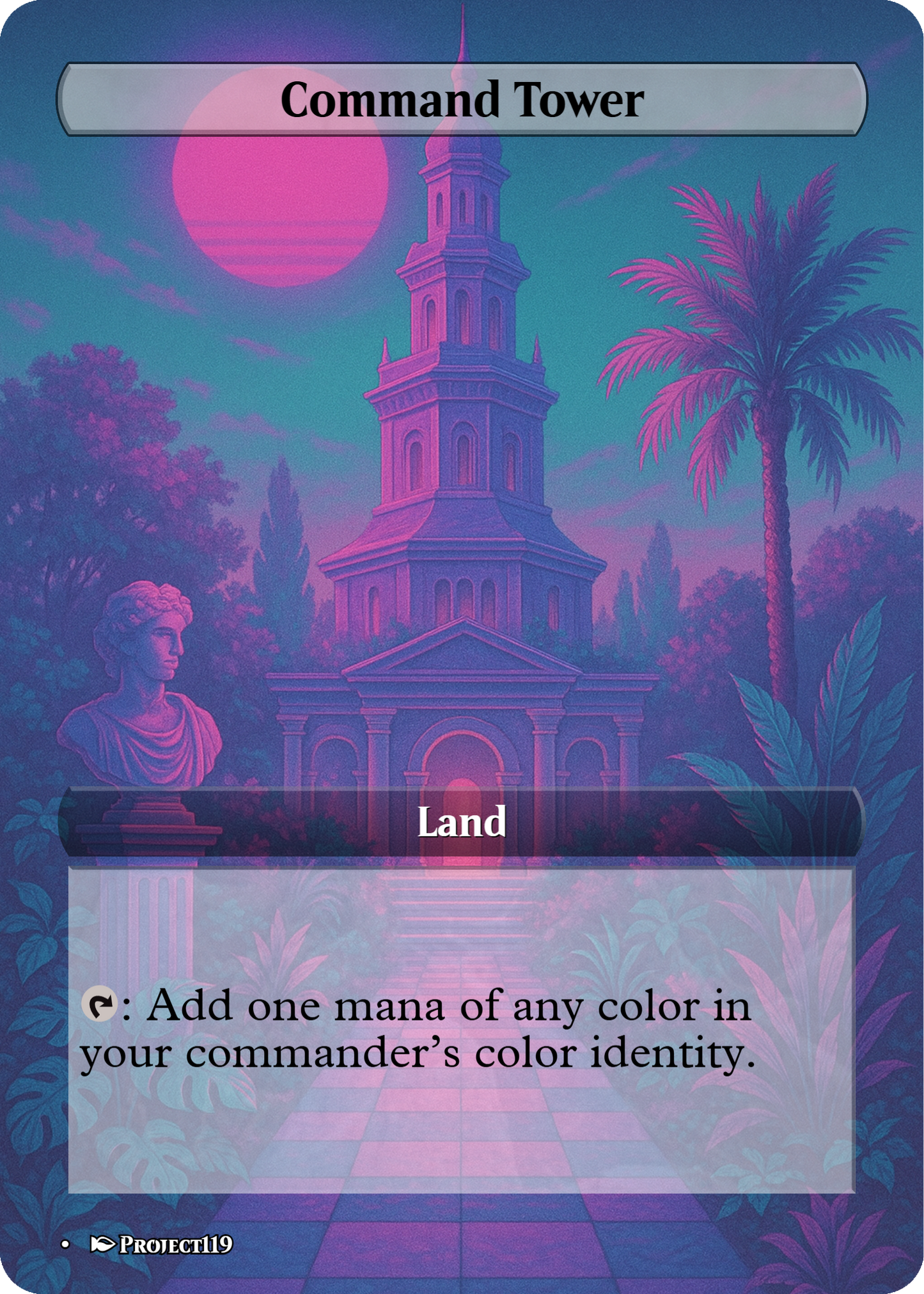 Vaporwave Inspired 18 Land Mardu Commander Starter Bundle - Magic the Gathering Proxy Cards