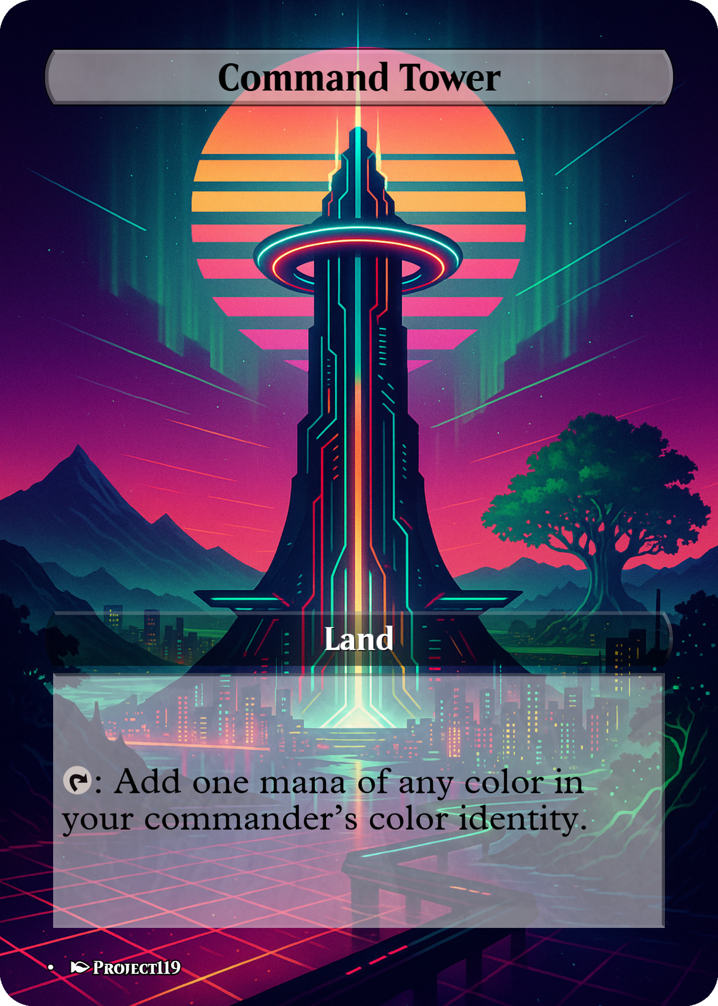 Synthwave Inspired 18 Land Naya Commander Starter Bundle - Magic the Gathering Proxy Cards