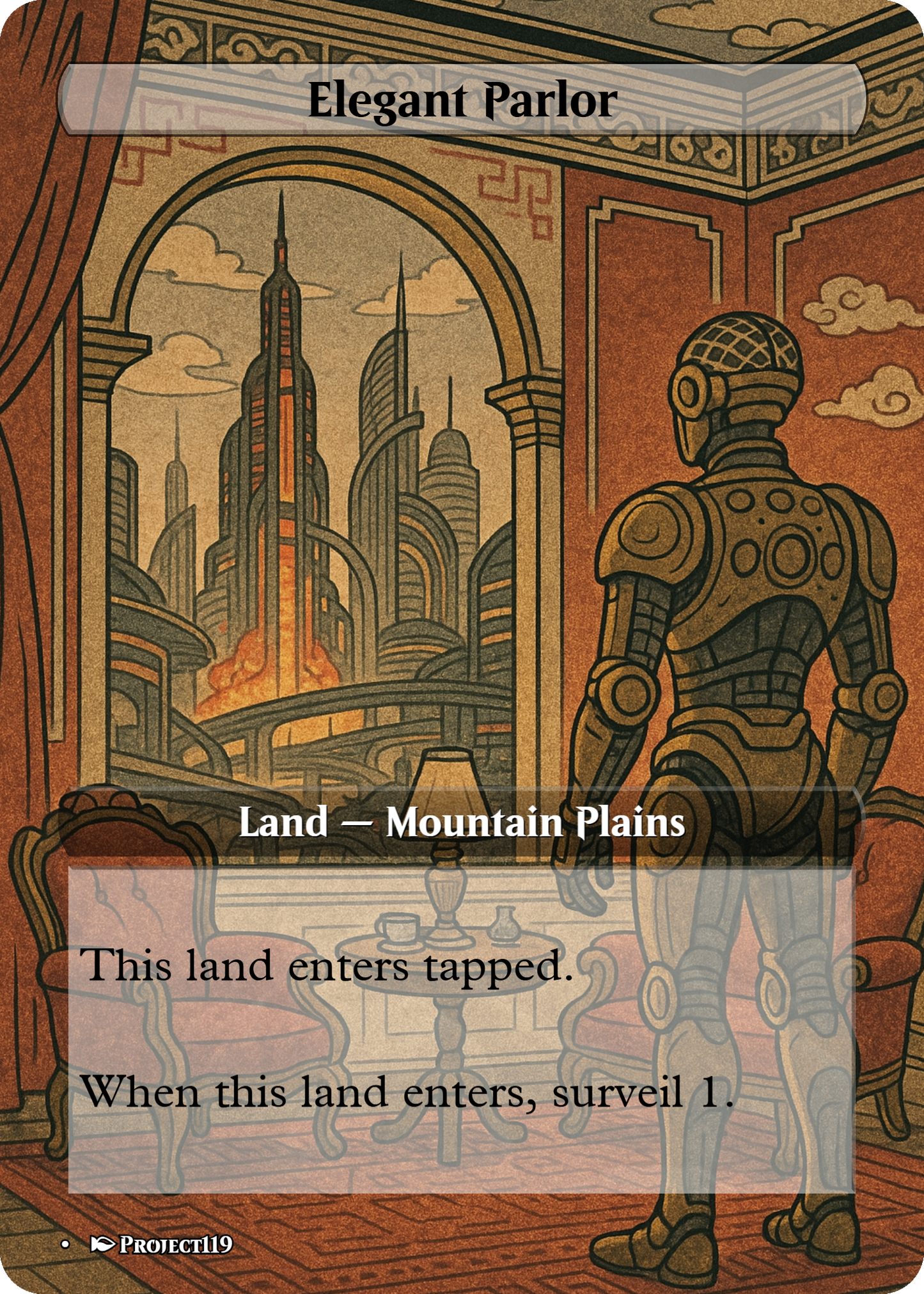 Sci Fi Japanese Wood Block Inspired 62 Card Mega Land Bundle - Magic the Gathering Proxy Cards
