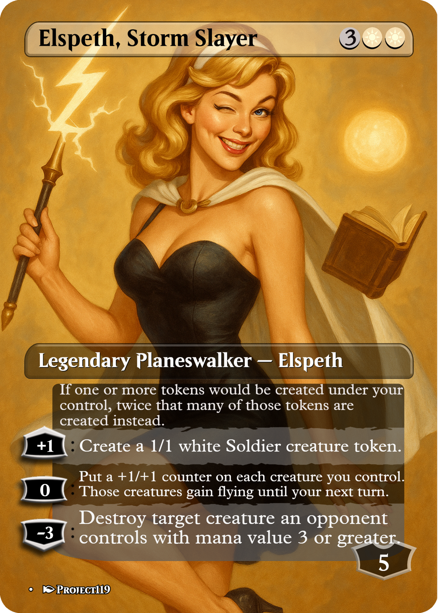Elspeth, Storm Slayer - Magic the Gathering Proxy Card