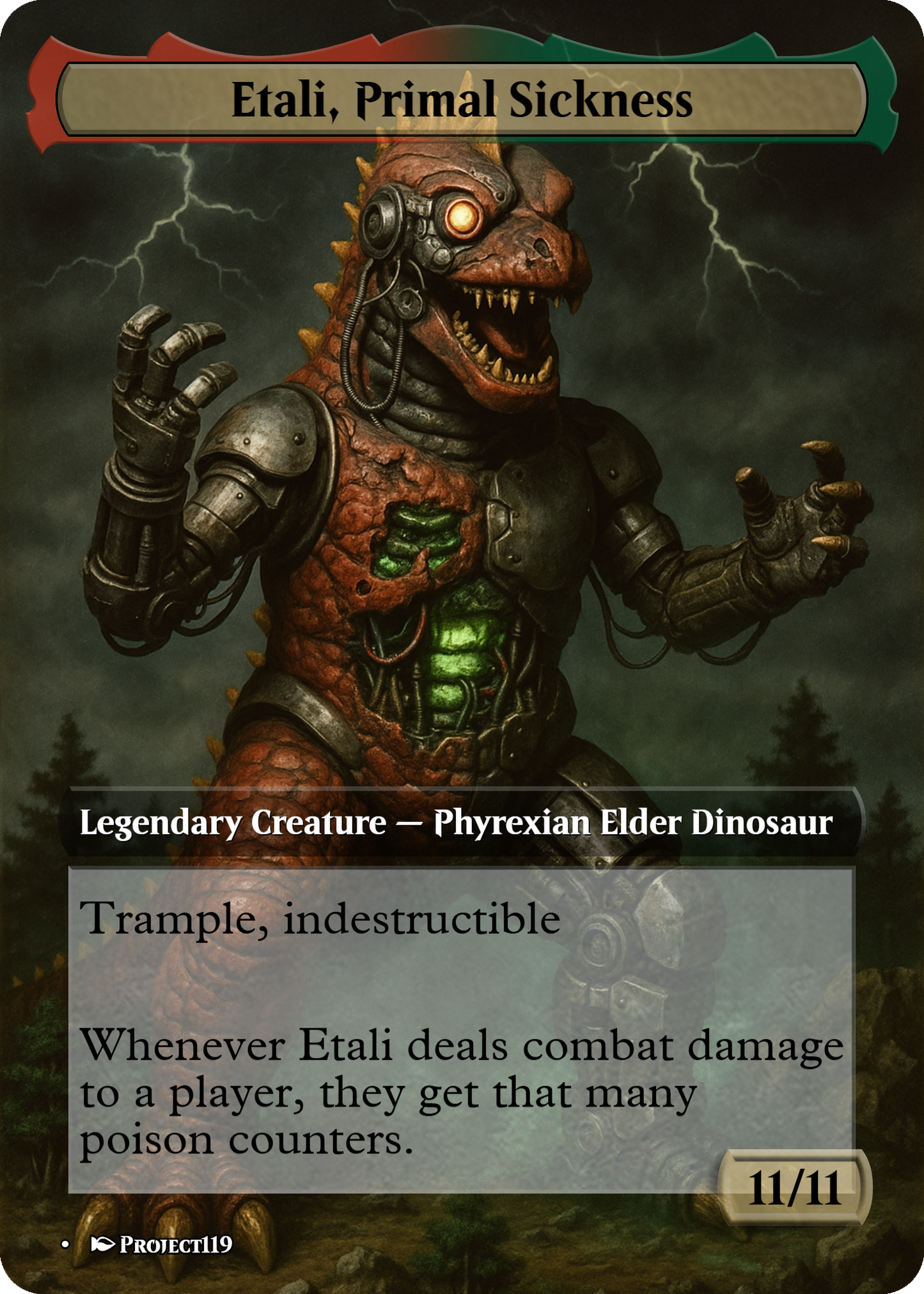 Etali, Primal Conqueror//Etali, Primal Sickness - Magic the Gathering Proxy Card