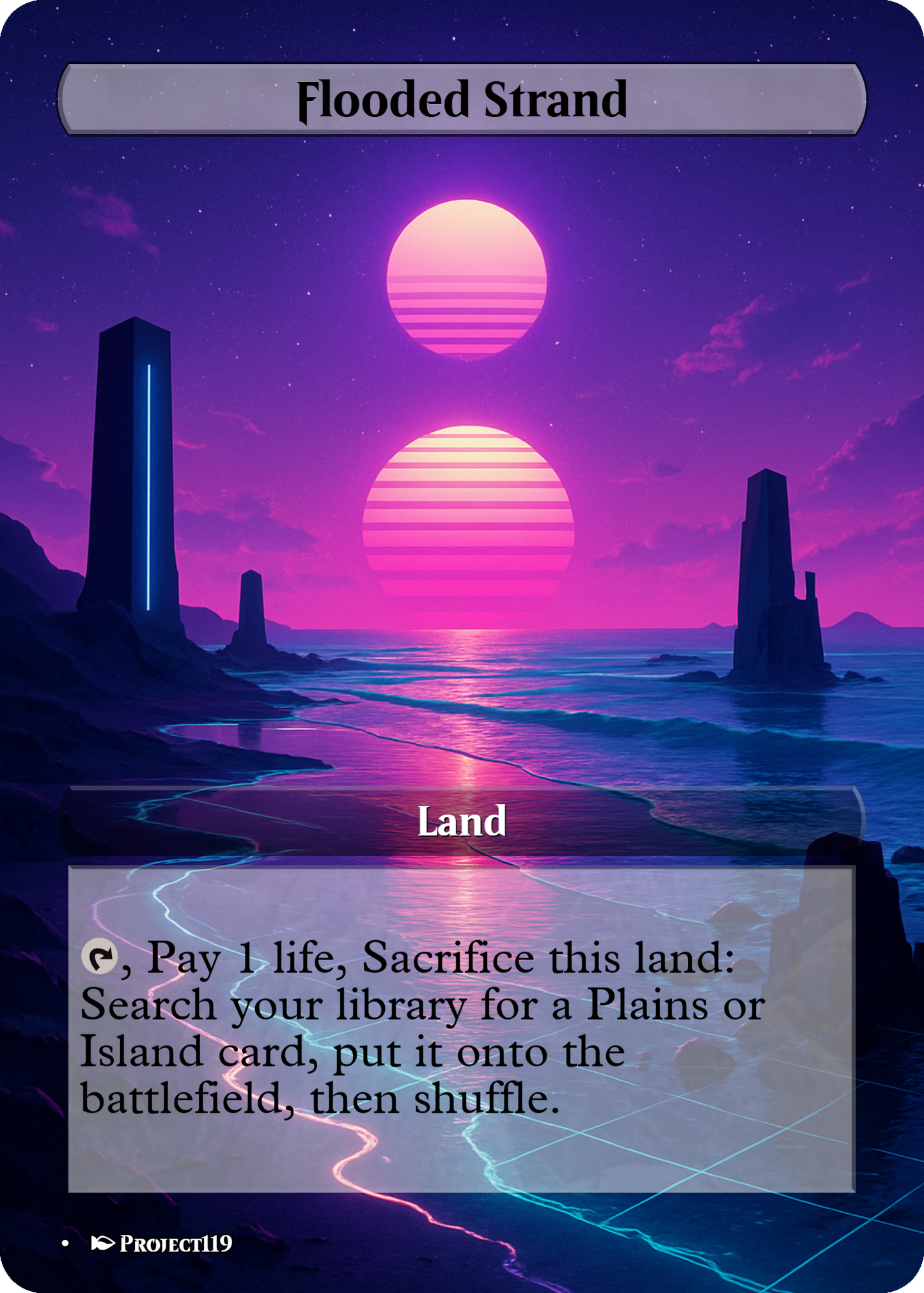 Synthwave Inspired 10 Fetch Land Bundle - Magic the Gathering Proxy Cards