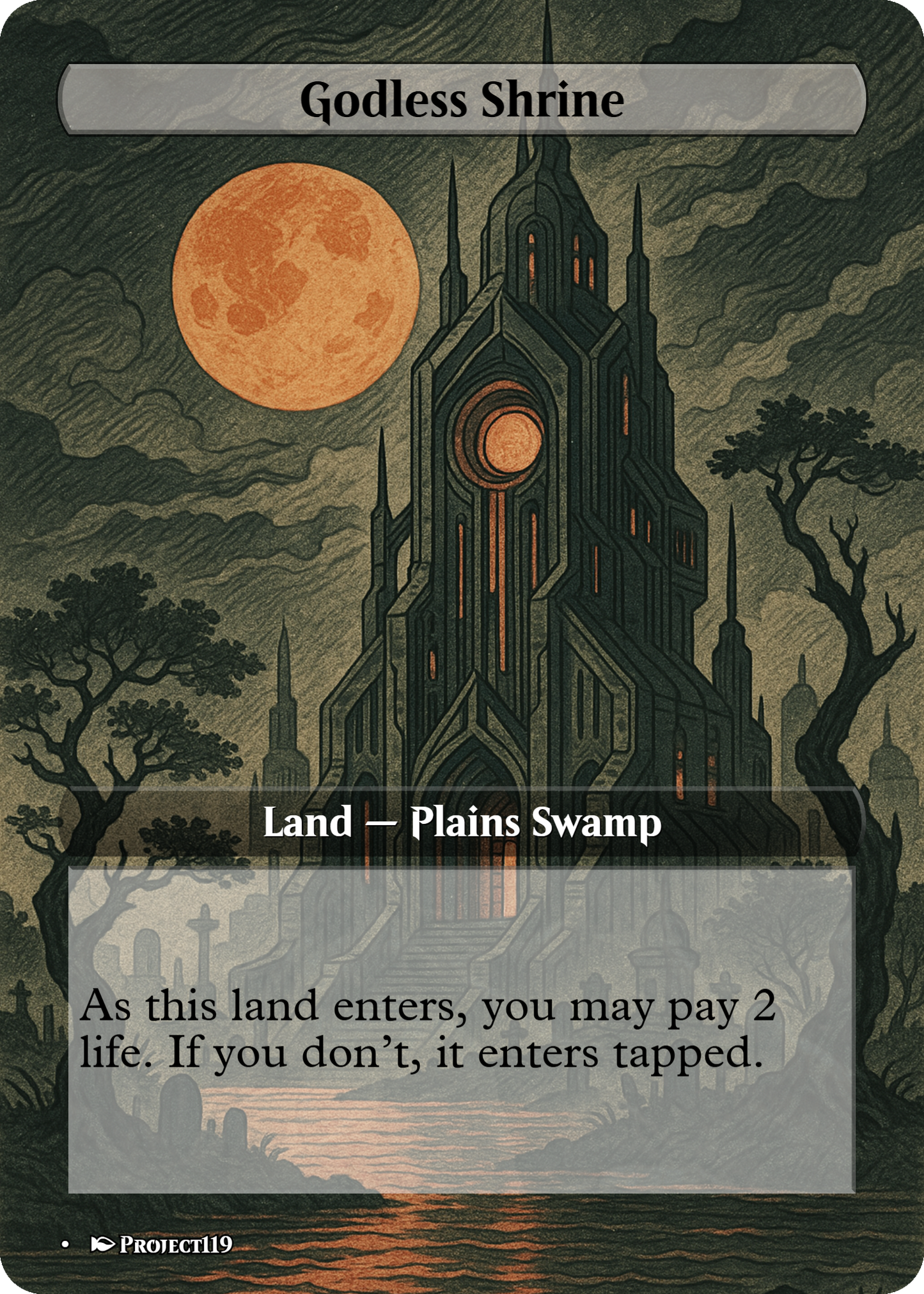 Sci Fi Japanese Wood Block Inspired 62 Card Mega Land Bundle - Magic the Gathering Proxy Cards