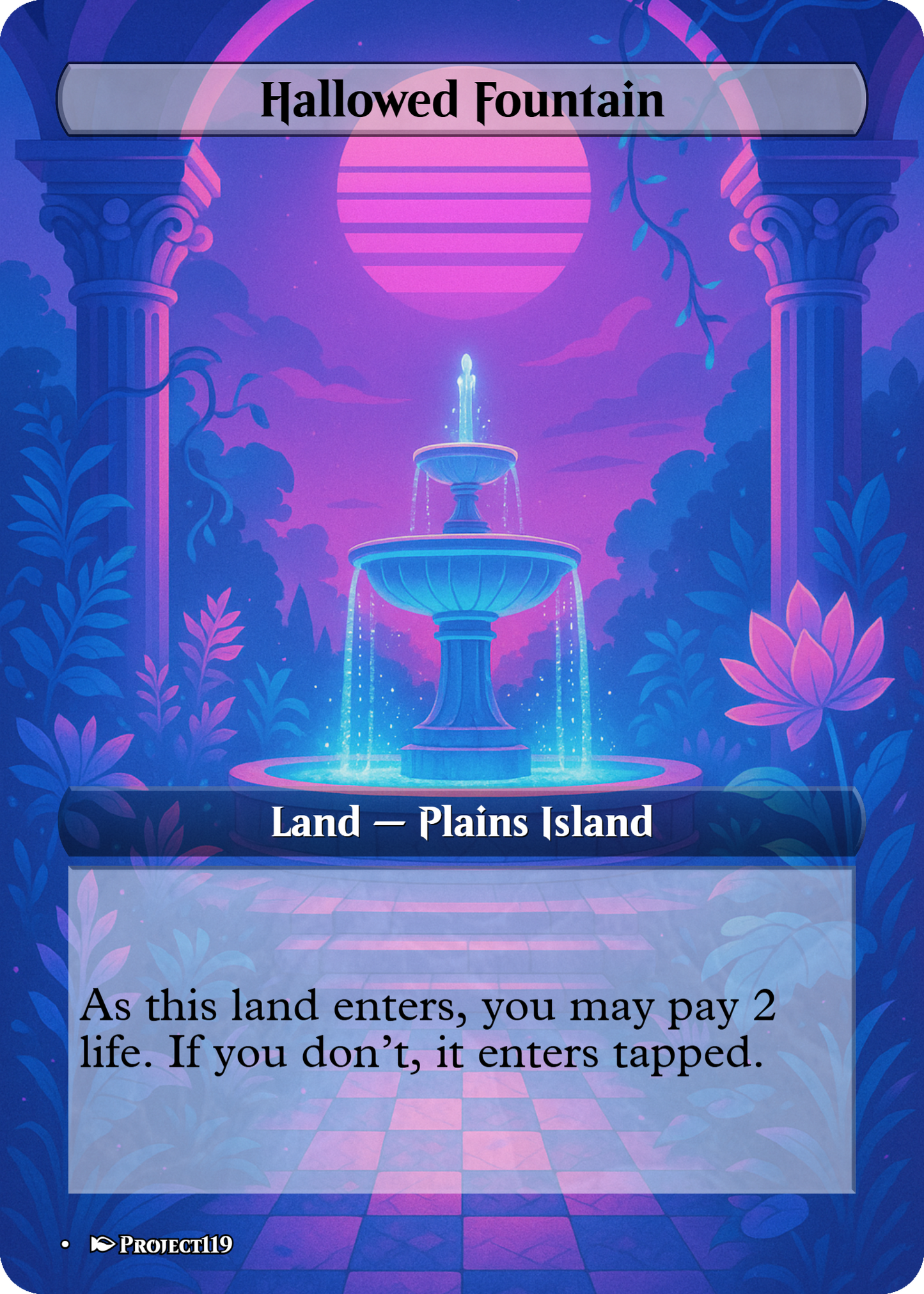 Vaporwave Inspired 10 Shock Land Bundle - Magic the Gathering Proxy Cards