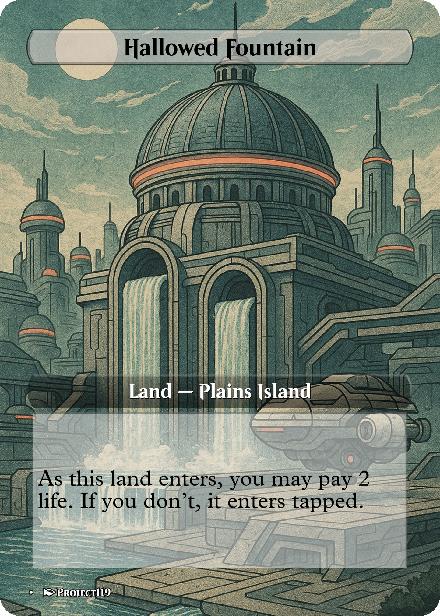 Sci Fi Japanese Wood Block Inspired 62 Card Mega Land Bundle - Magic the Gathering Proxy Cards
