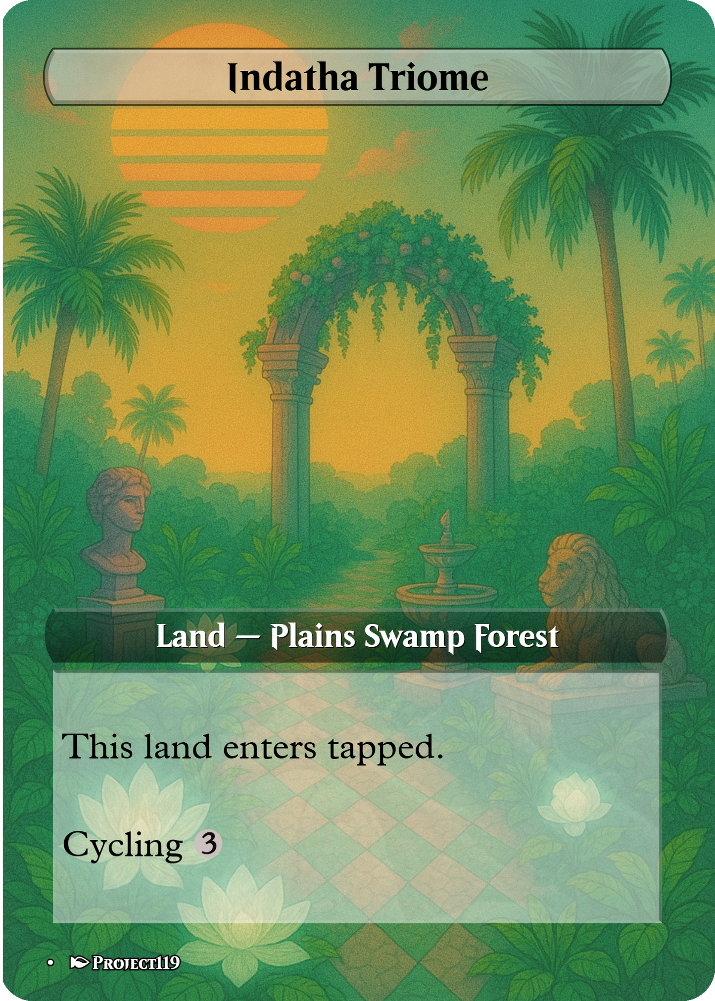 Vaporwave Inspired 10 Triomes Land Bundle - Magic the Gathering Proxy Cards