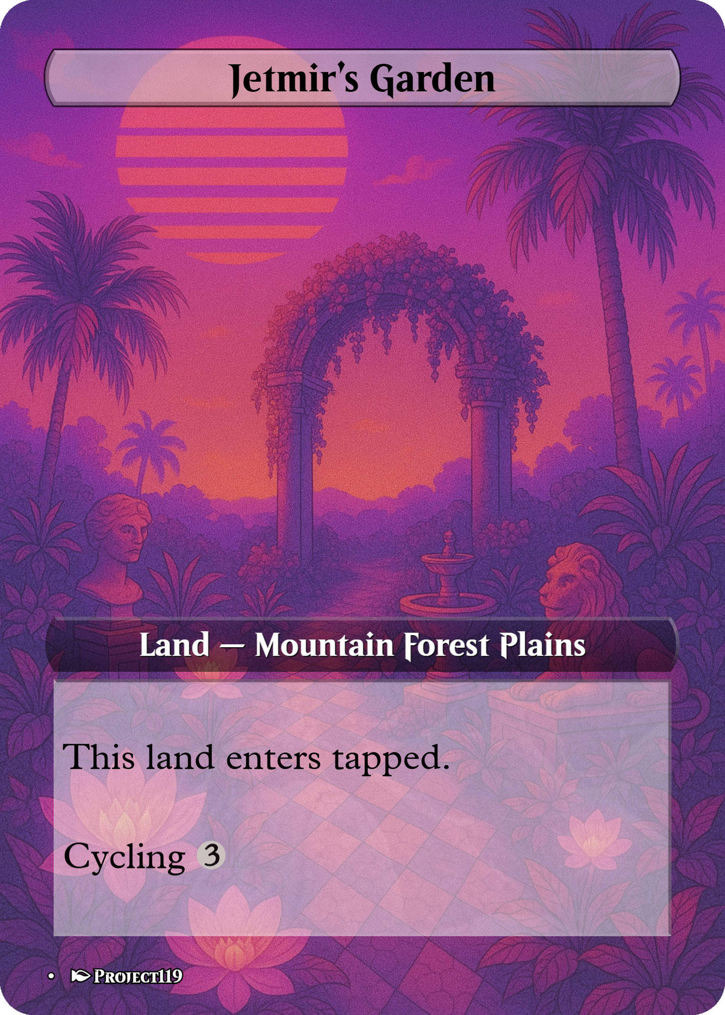 Vaporwave Inspired 10 Triomes Land Bundle - Magic the Gathering Proxy Cards