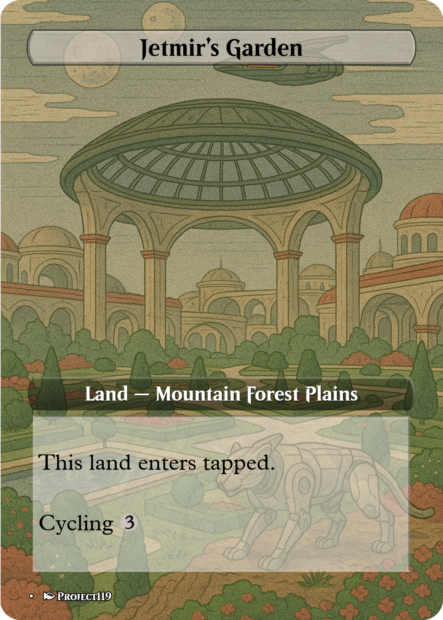 Sci Fi Japanese Wood Block Inspired 10 Triome Land Bundle - Magic the Gathering Proxy Cards