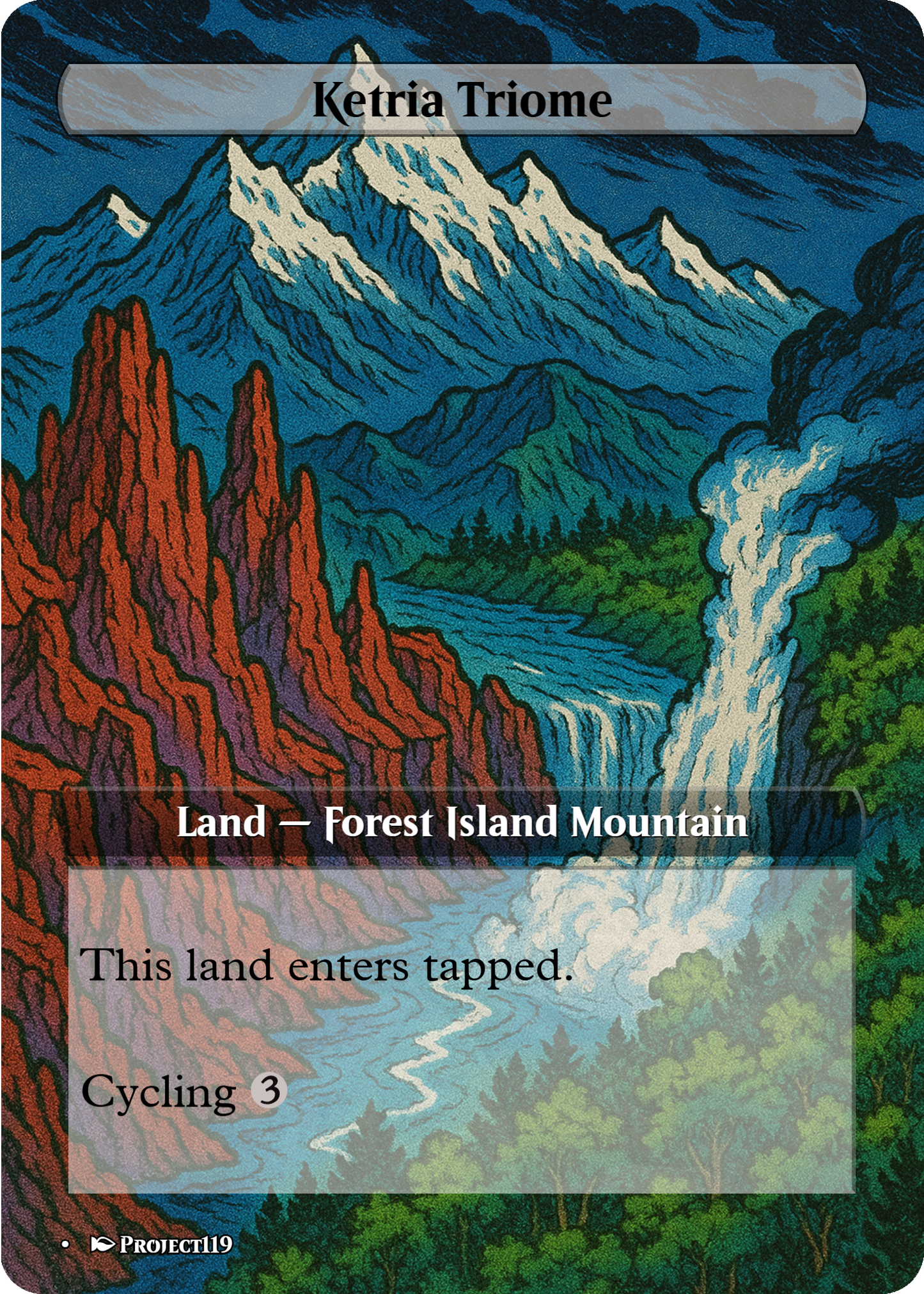 1980s Comic Art Inspired 62 Mega Land Bundle - Magic the Gathering Proxy