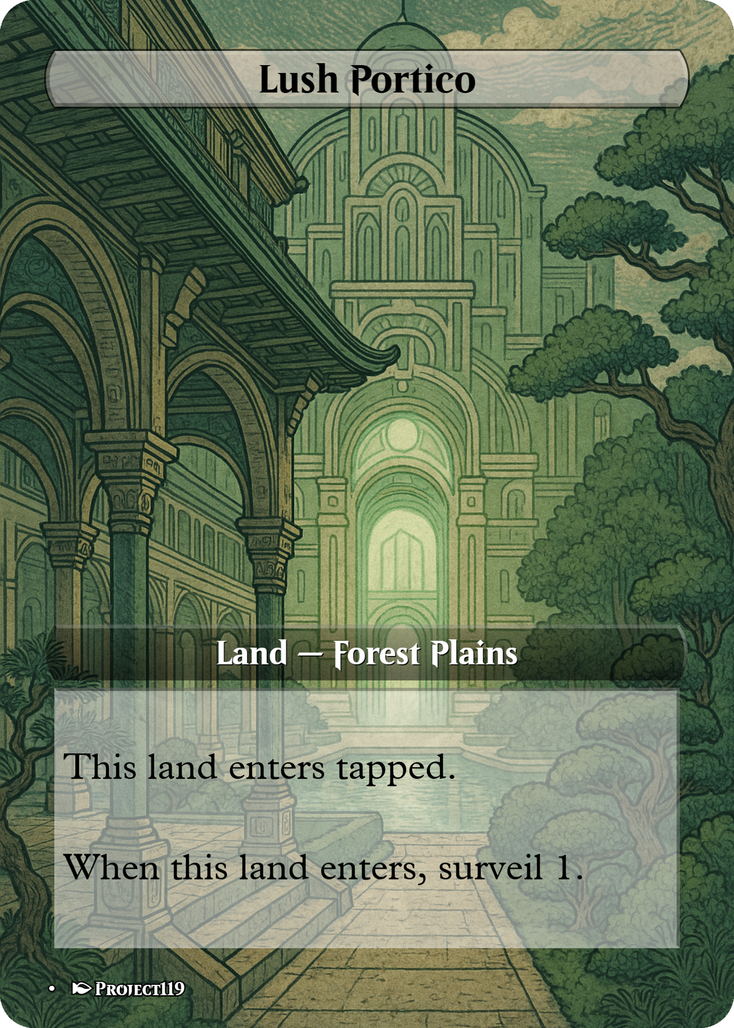 Sci Fi Japanese Wood Block Inspired 62 Card Mega Land Bundle - Magic the Gathering Proxy Cards