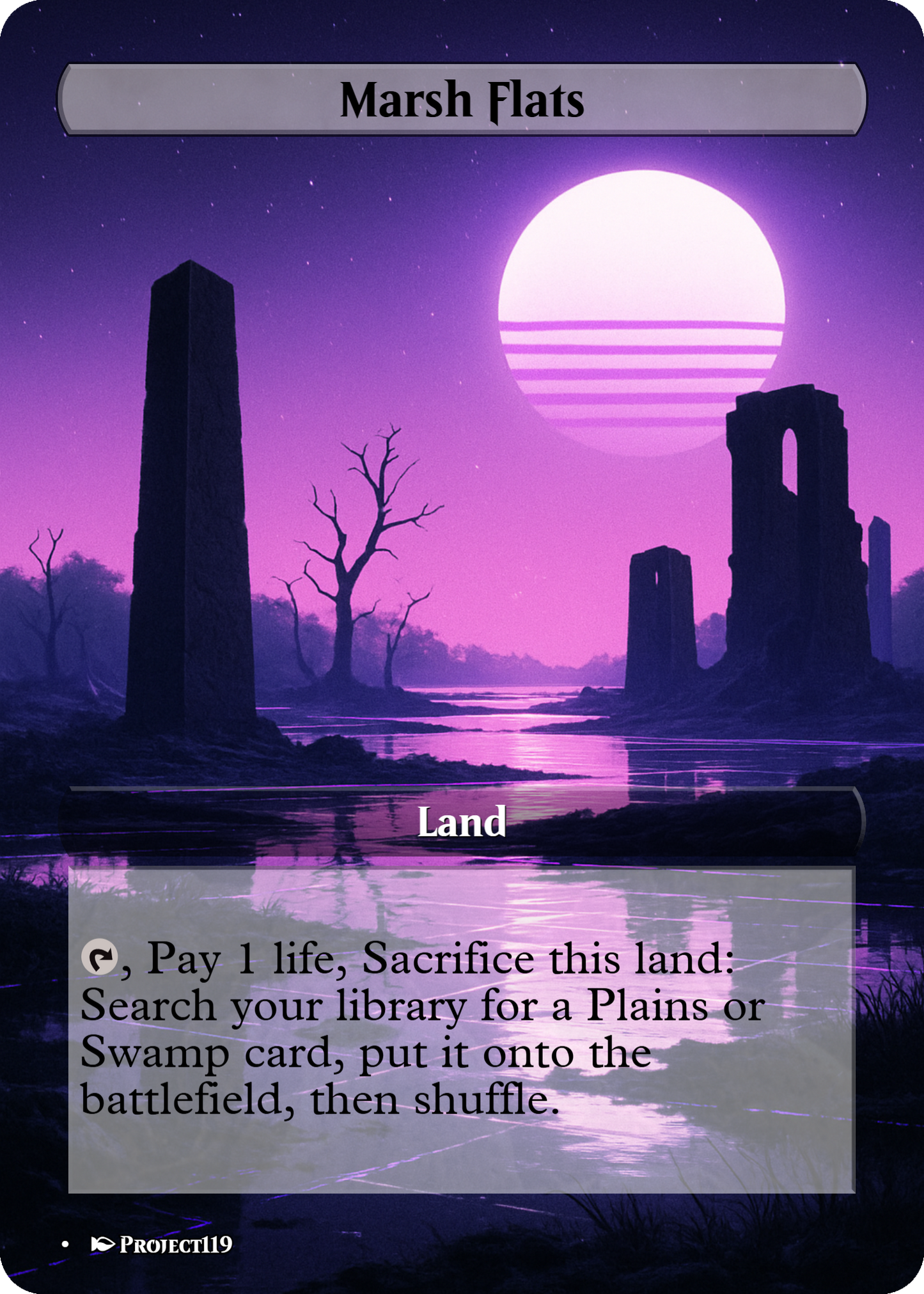 Synthwave Inspired 10 Fetch Land Bundle - Magic the Gathering Proxy Cards
