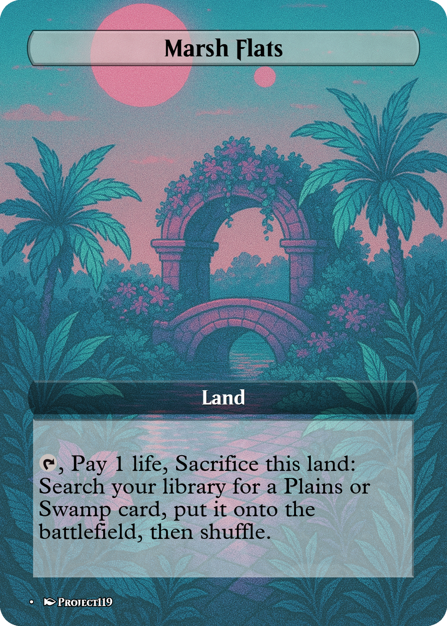 Vaporwave Inspired 10 Fetch Land Bundle - Magic the Gathering Proxy Cards