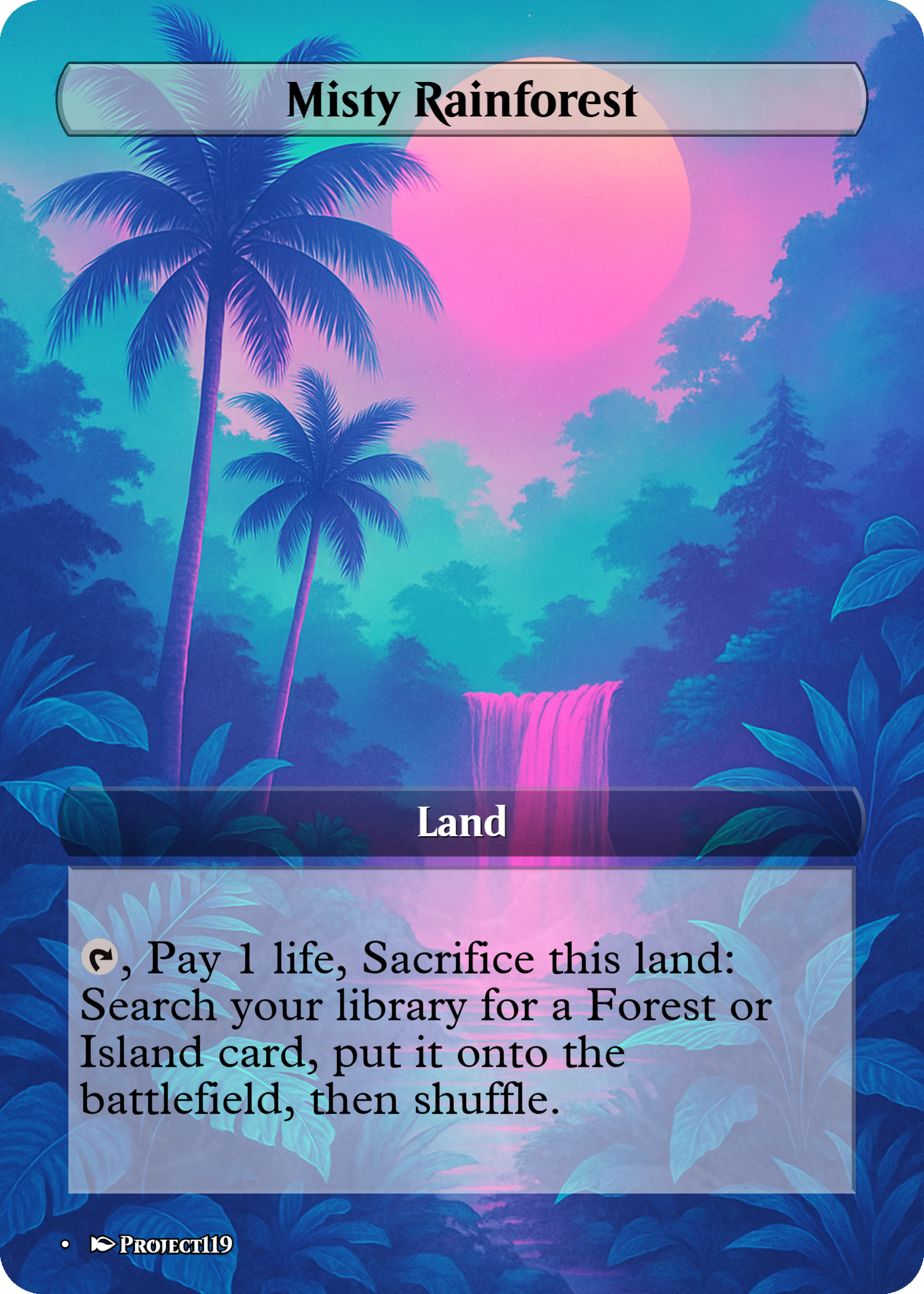 Vaporwave Inspired 10 Fetch Land Bundle - Magic the Gathering Proxy Cards