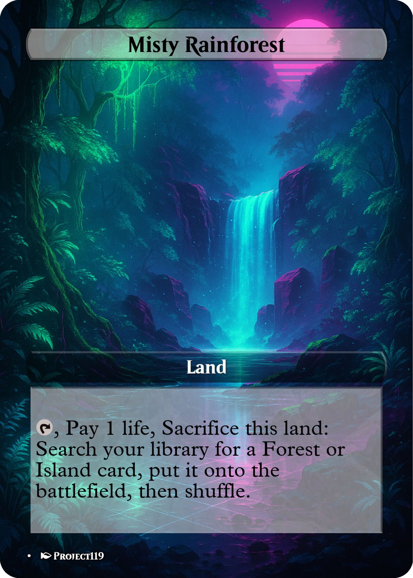 Synthwave Inspired 10 Fetch Land Bundle - Magic the Gathering Proxy Cards