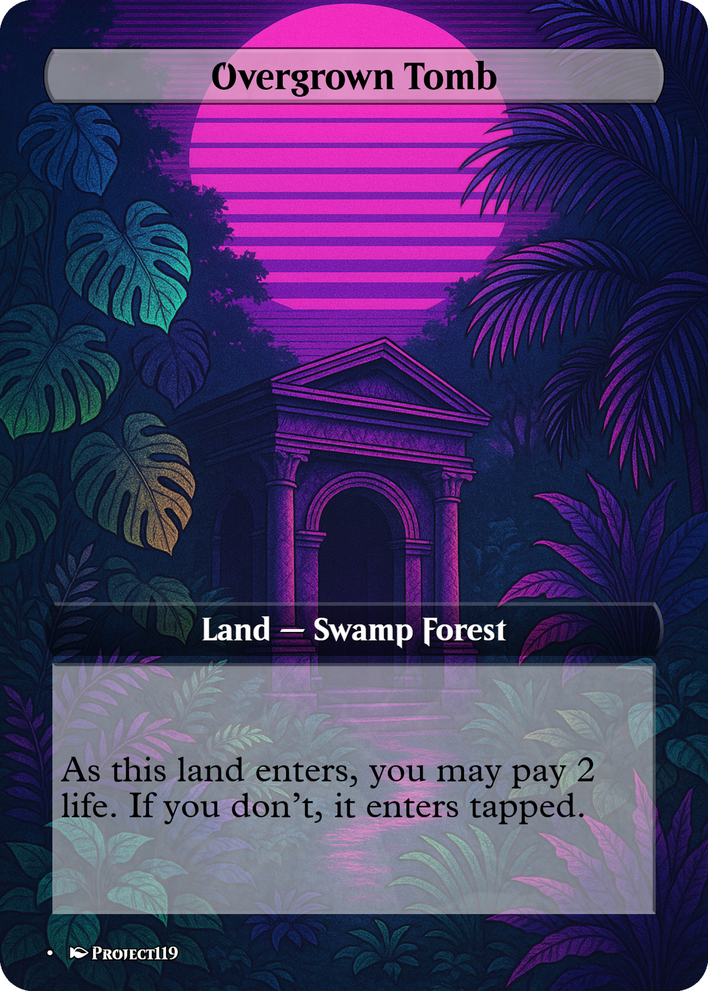 Vaporwave Inspired 10 Shock Land Bundle - Magic the Gathering Proxy Cards