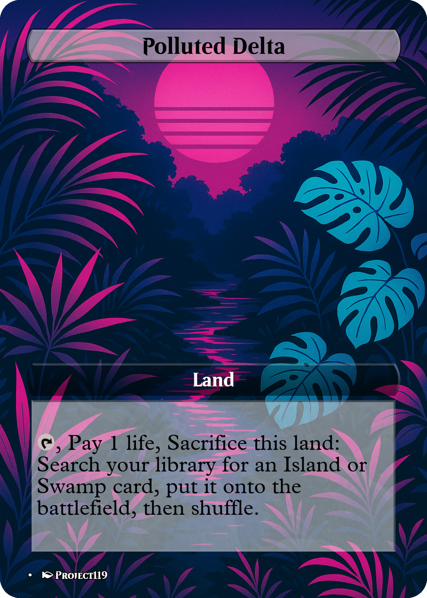 Vaporwave Inspired 10 Fetch Land Bundle - Magic the Gathering Proxy Cards