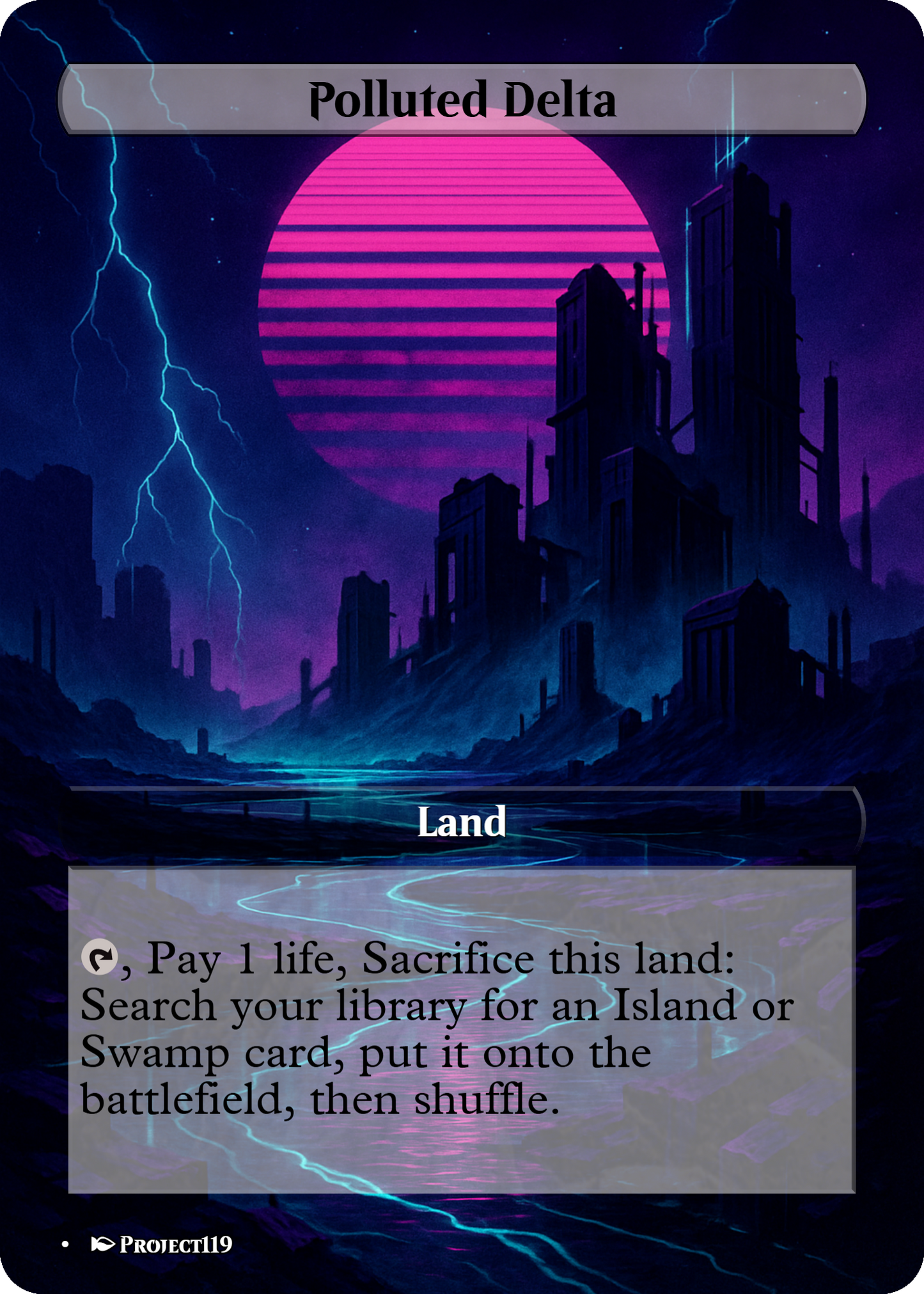 Synthwave Inspired 10 Fetch Land Bundle - Magic the Gathering Proxy Cards