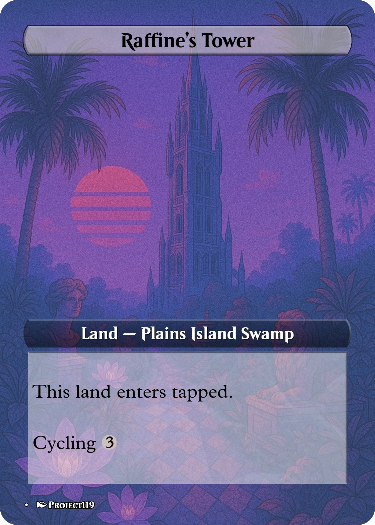 Vaporwave Inspired 10 Triomes Land Bundle - Magic the Gathering Proxy Cards