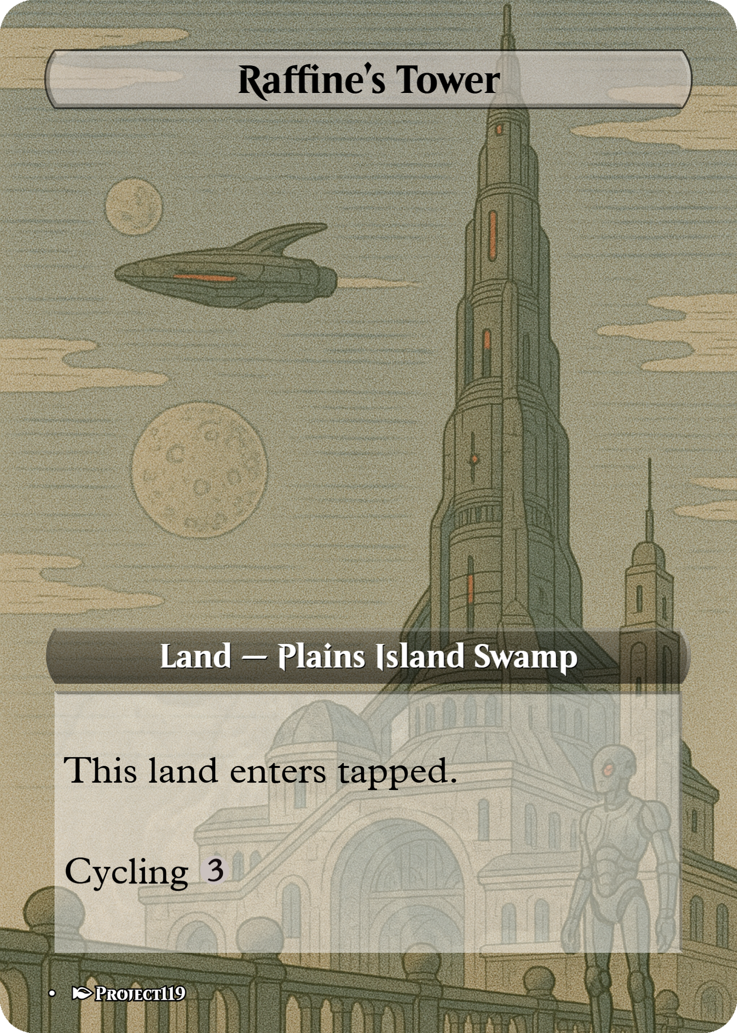 Sci Fi Japanese Wood Block Inspired 10 Triome Land Bundle - Magic the Gathering Proxy Cards