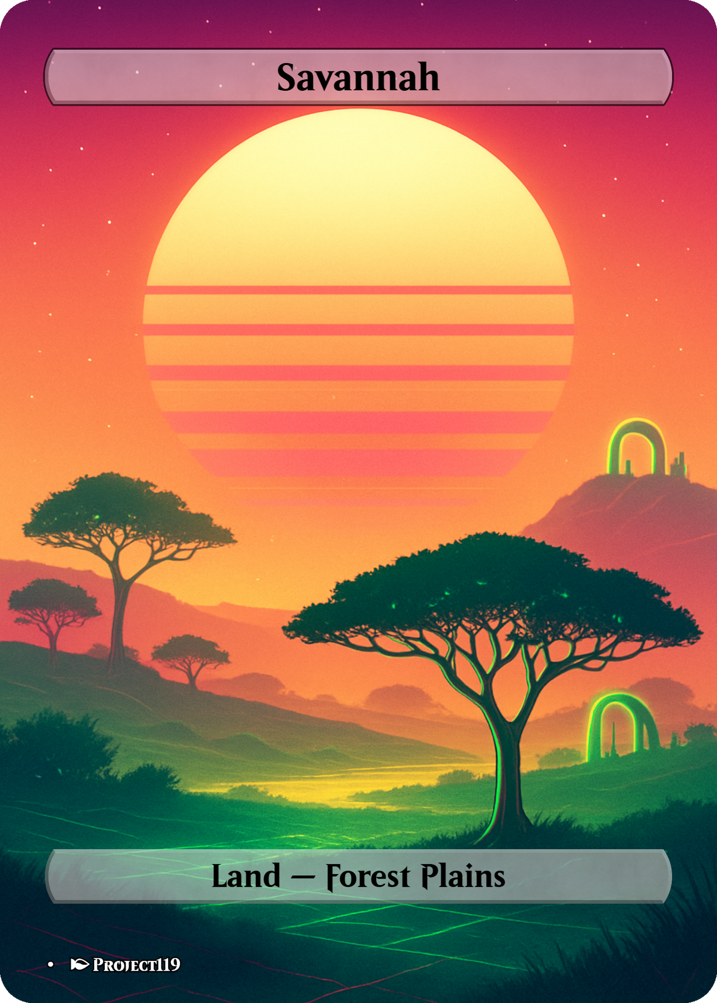 Synthwave Inspired 10 Original Dual Lands Bundle - Magic the Gathering Proxy Cards