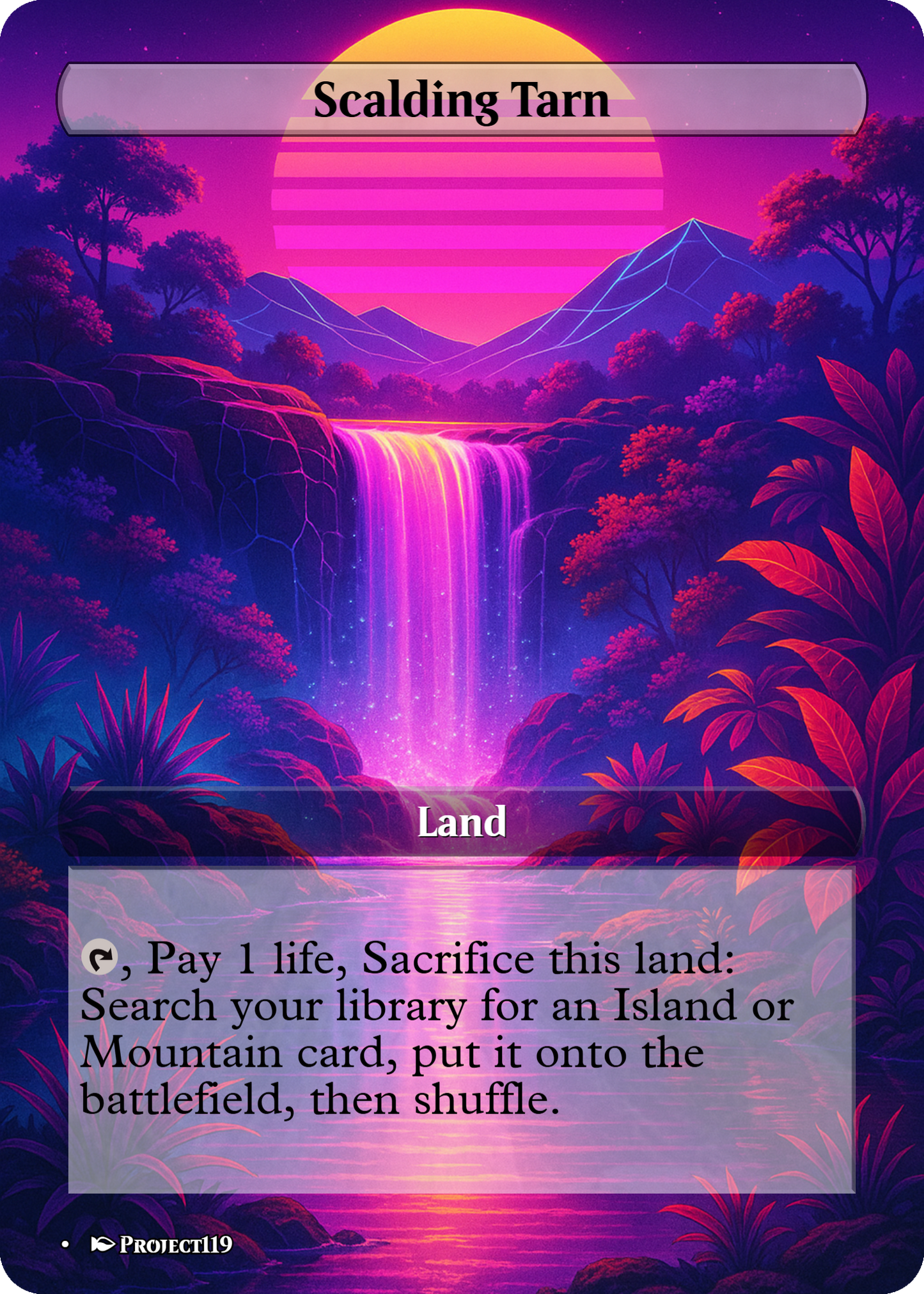 Vaporwave Inspired 10 Fetch Land Bundle - Magic the Gathering Proxy Cards