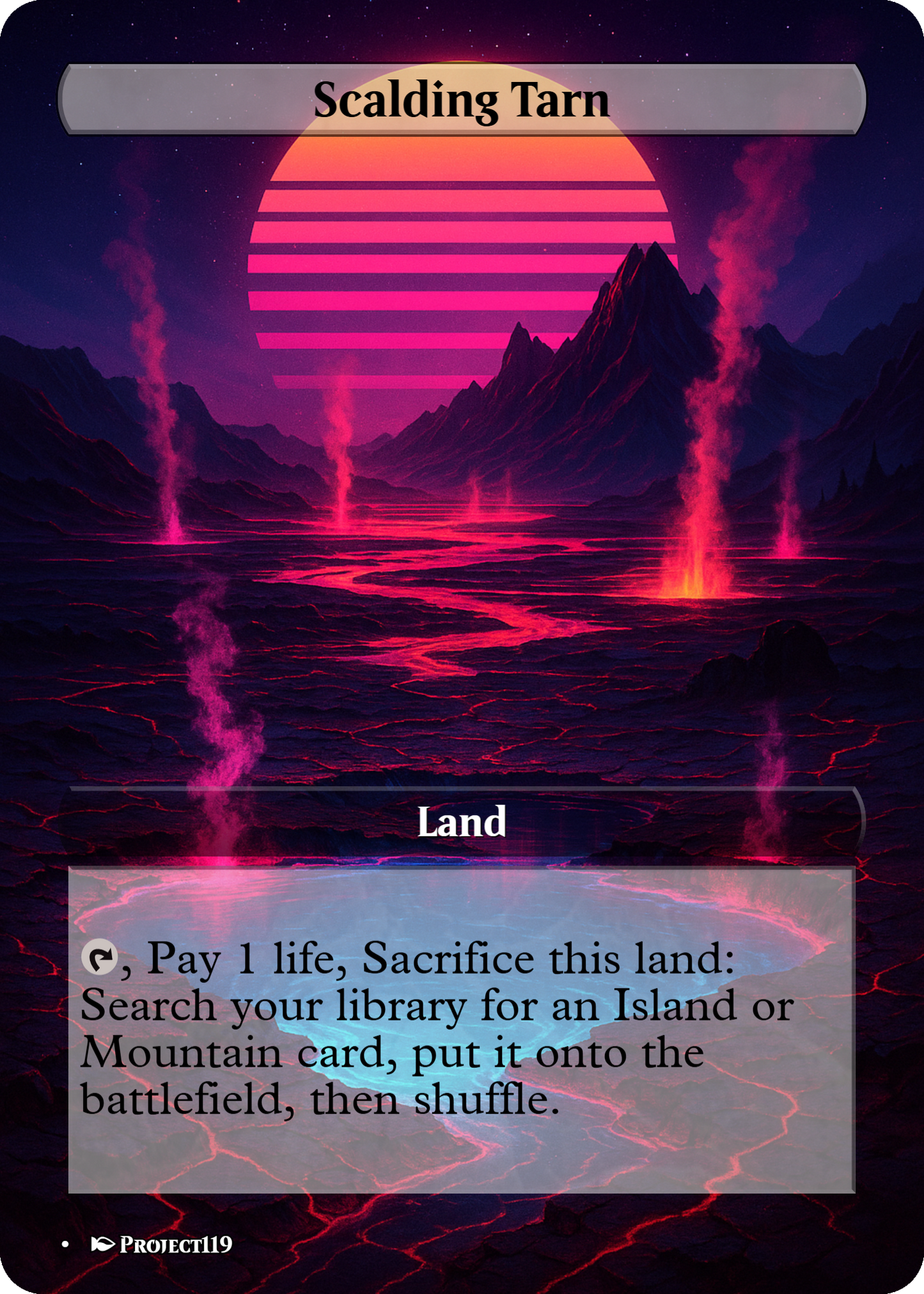 Synthwave Inspired 10 Fetch Land Bundle - Magic the Gathering Proxy Cards