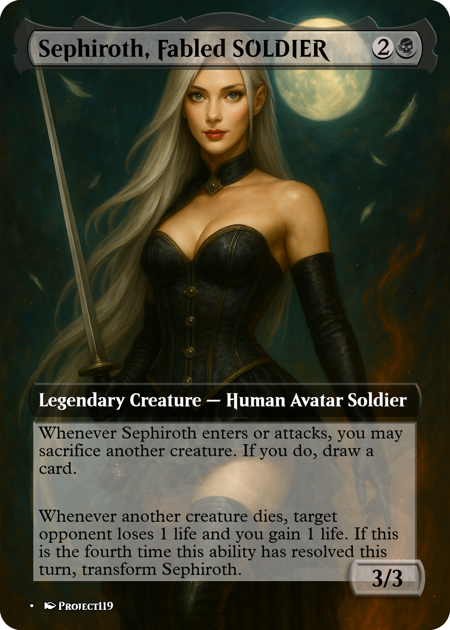 Sephiroth, Fabled SOLDIER - Magic the Gathering Proxy Card
