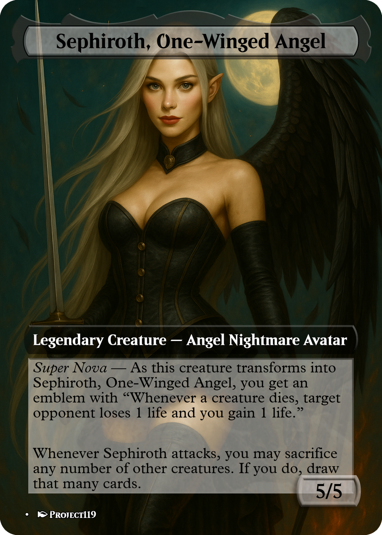 Sephiroth, Fabled SOLDIER - Magic the Gathering Proxy Card