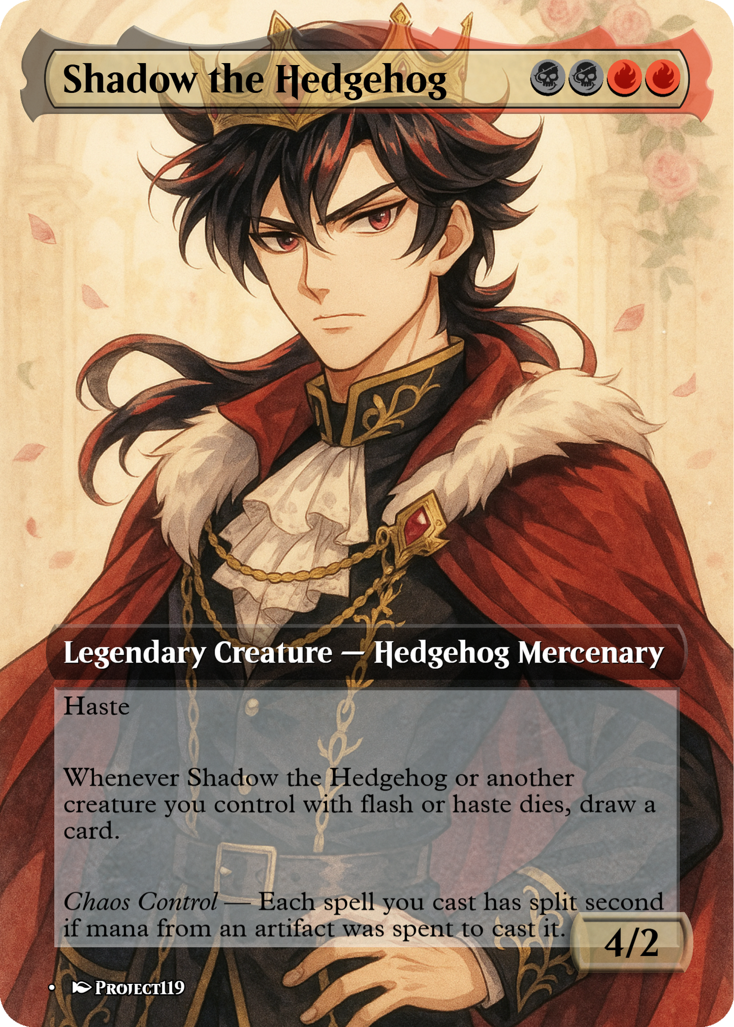 Shadow the Hedgehog - Shoujo Prince Magic the Gathering Proxy Card