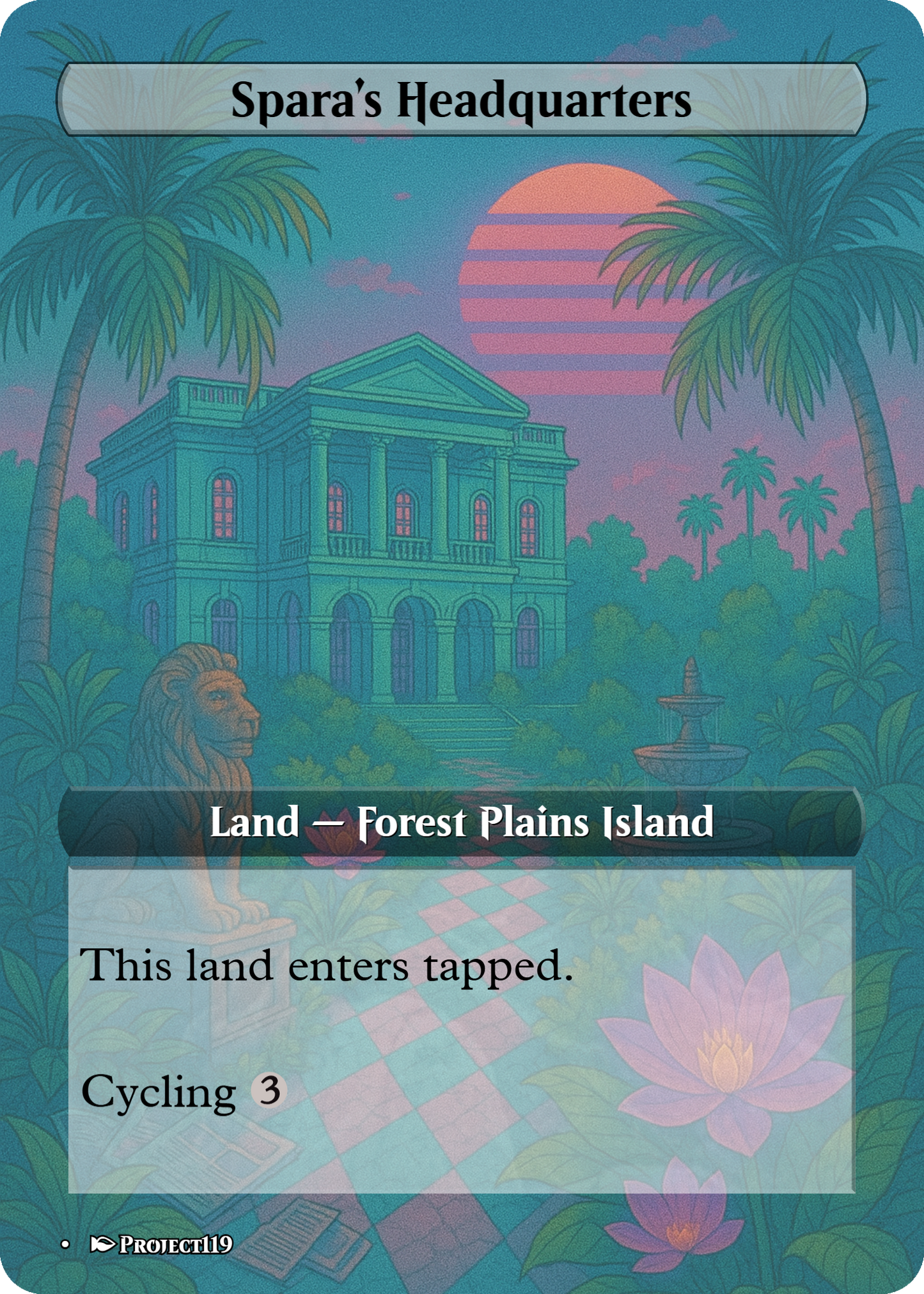 Vaporwave Inspired 10 Triomes Land Bundle - Magic the Gathering Proxy Cards