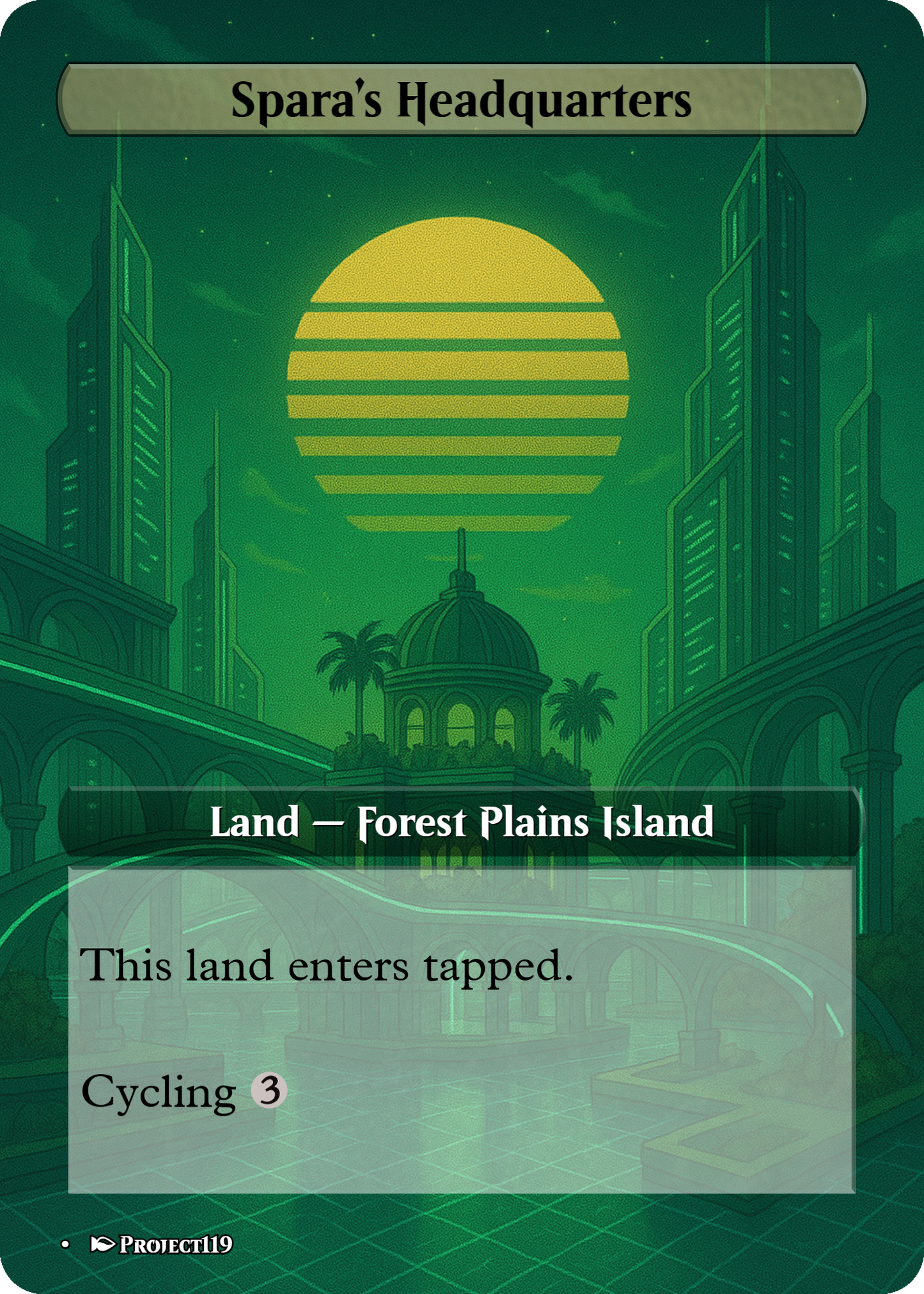 Synthwave Inspired 10 Land Triomes Bundle - Magic the Gathering Proxy Cards