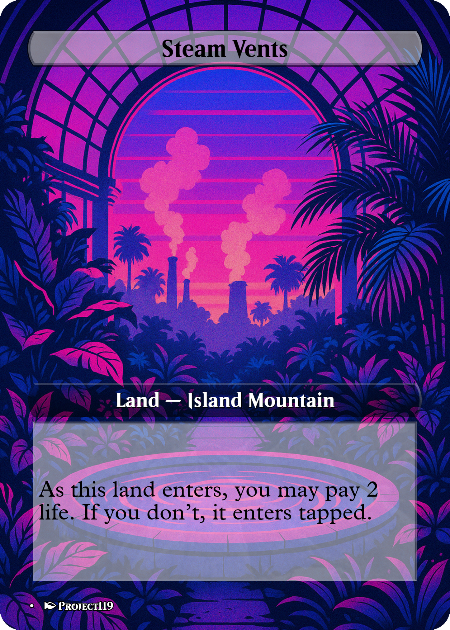 Vaporwave Inspired 10 Shock Land Bundle - Magic the Gathering Proxy Cards