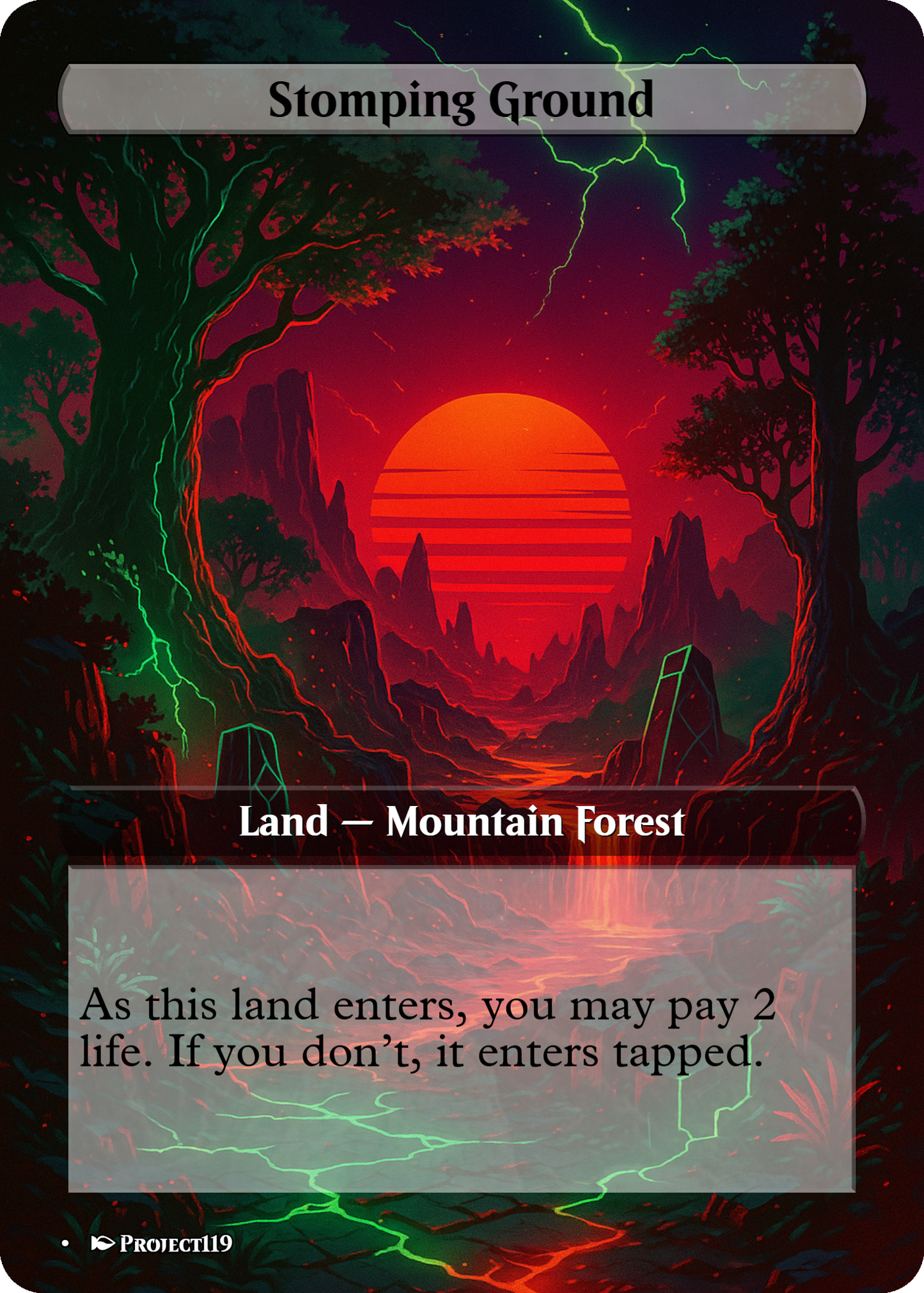 Synthwave Inspired 18 Land Naya Commander Starter Bundle - Magic the Gathering Proxy Cards