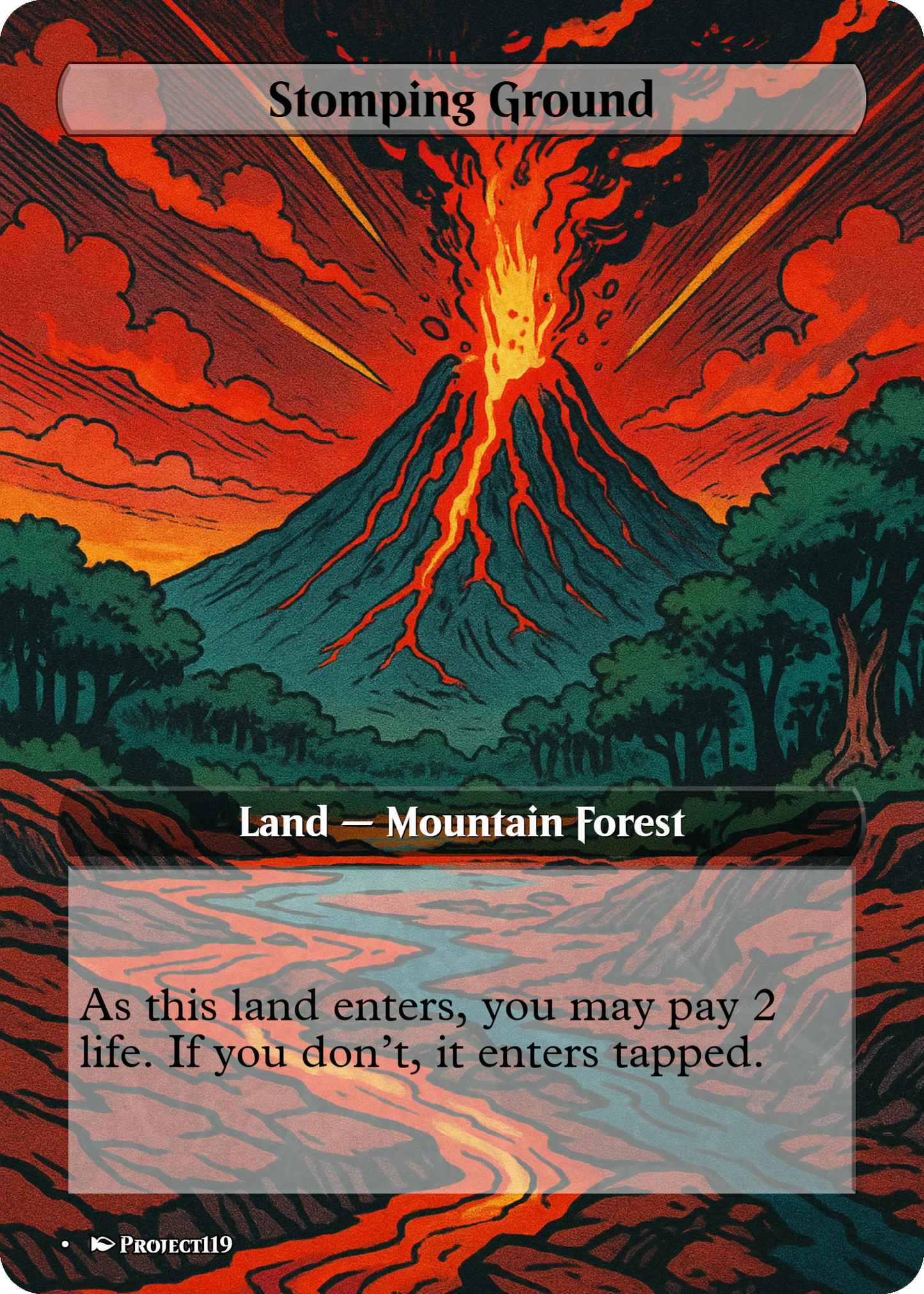 1980s Comic Art Inspired 62 Mega Land Bundle - Magic the Gathering Proxy