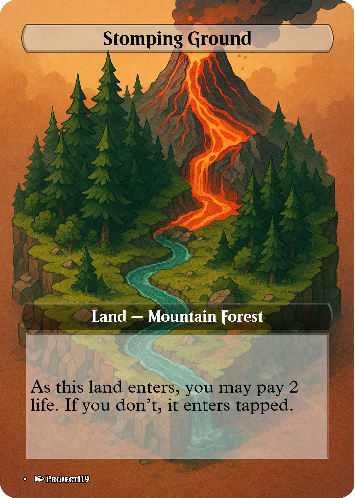 Isometric Art Inspired 18 Land Temur Commander Starter Bundle - Magic the Gathering Proxy Cards