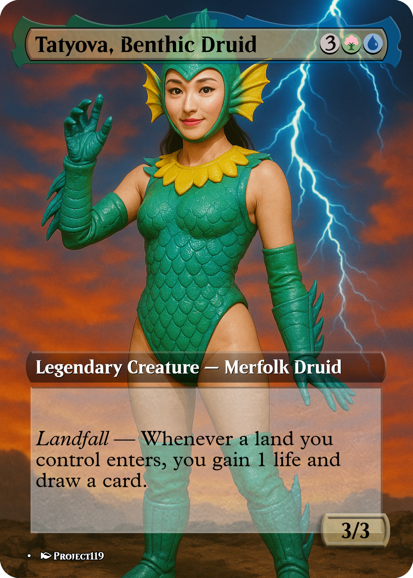 Tatyova, Benthic Druid - Magic the Gathering Proxy Card