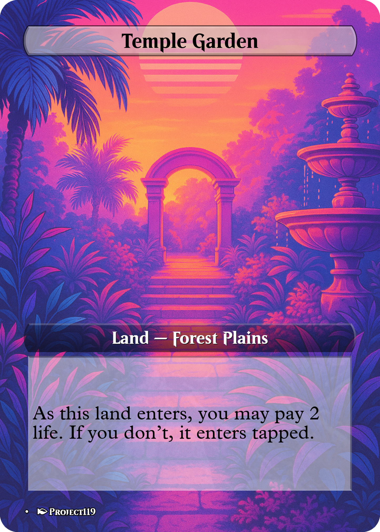 Vaporwave Inspired 10 Shock Land Bundle - Magic the Gathering Proxy Cards