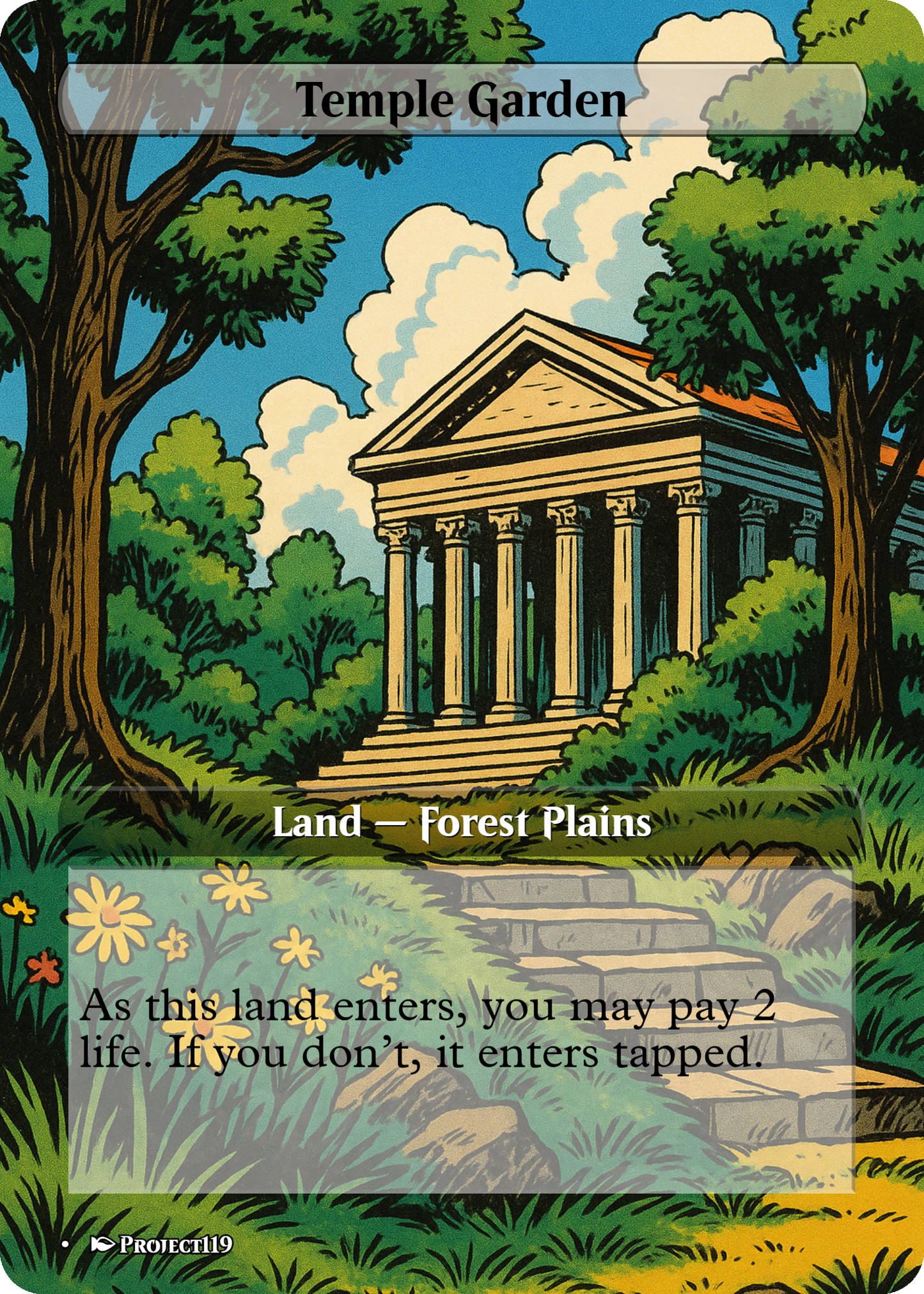 1980s Comic Art Inspired 62 Mega Land Bundle - Magic the Gathering Proxy