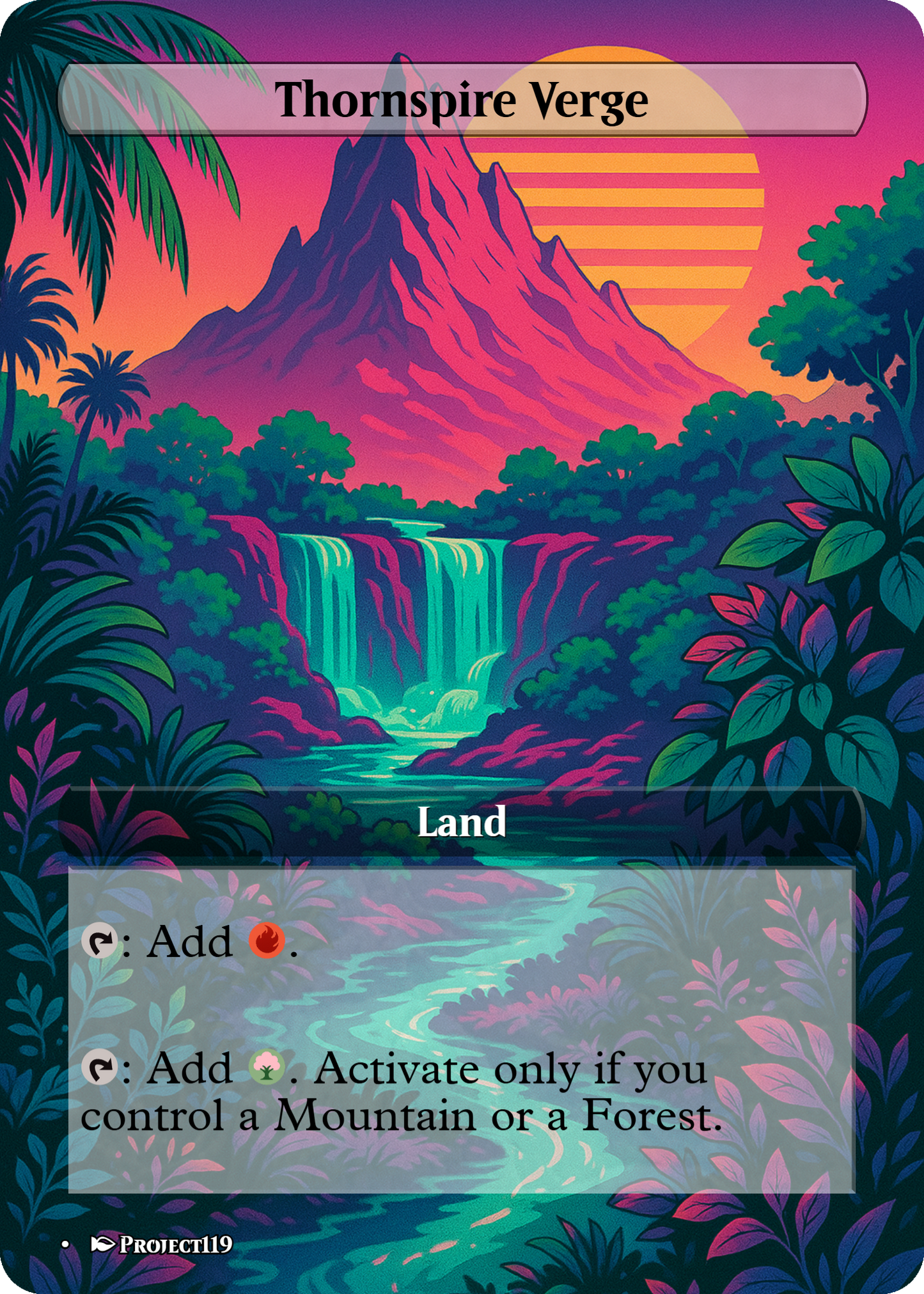 Vaporwave Inspired 18 Land Temur Commander Starter Bundle - Magic the Gathering Proxy Cards