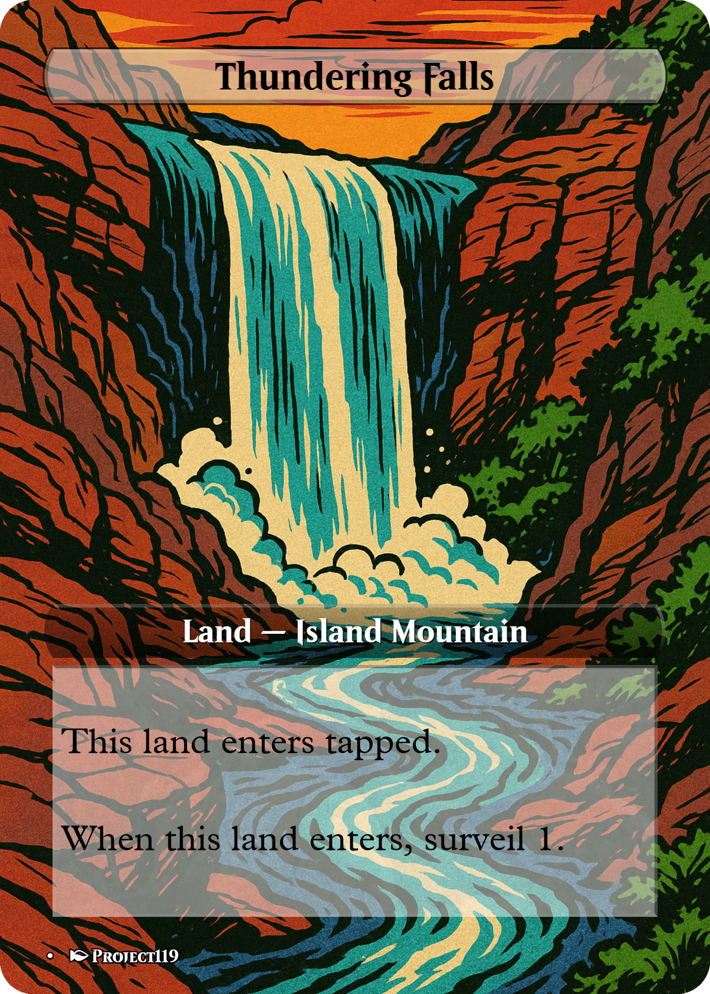 1980s Comic Art Inspired 10 Surveil Land Bundle - Magic the Gathering Proxy