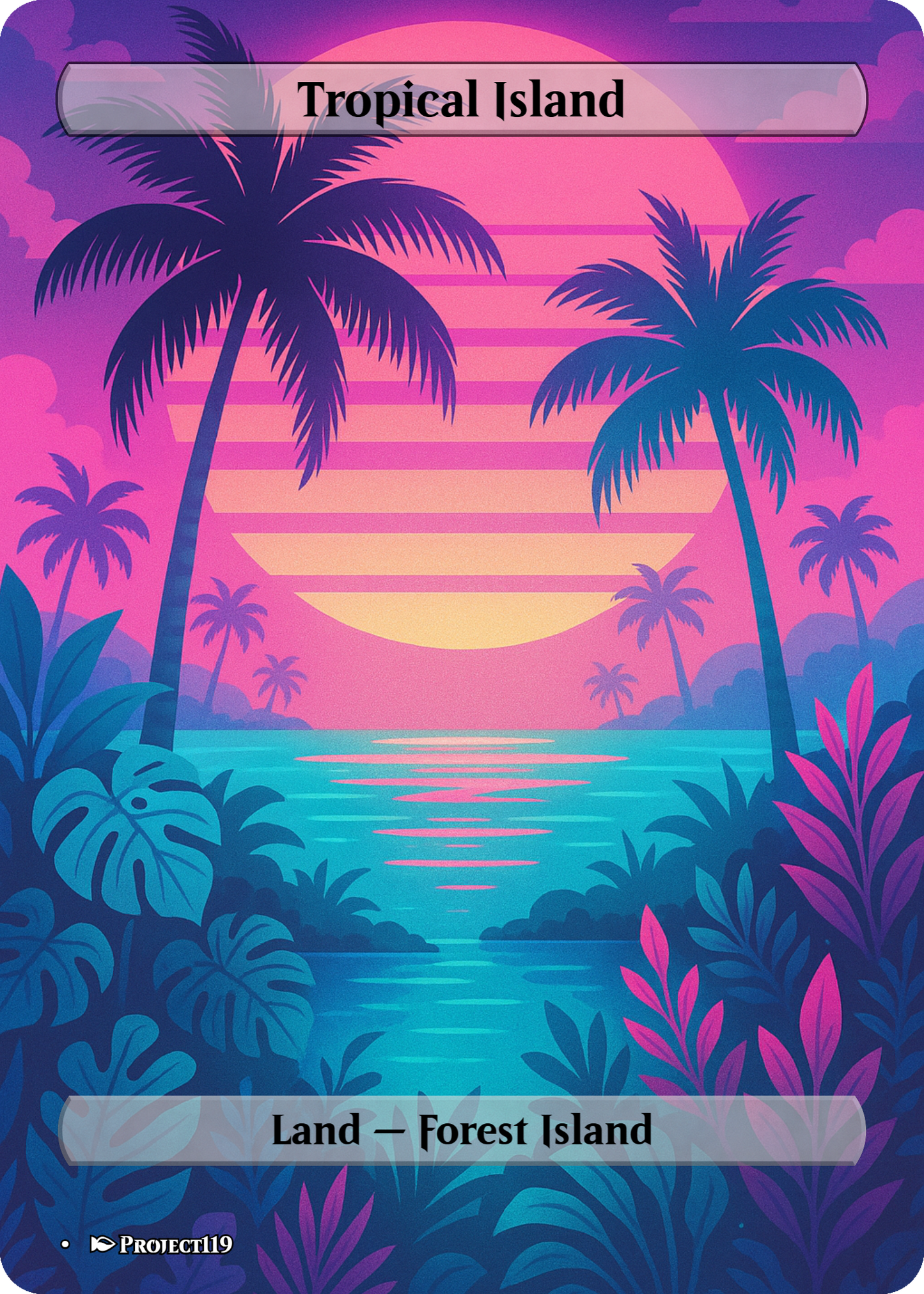 Vaporwave Inspired 10 Dual Lands Bundle - Magic the Gathering Proxy Cards