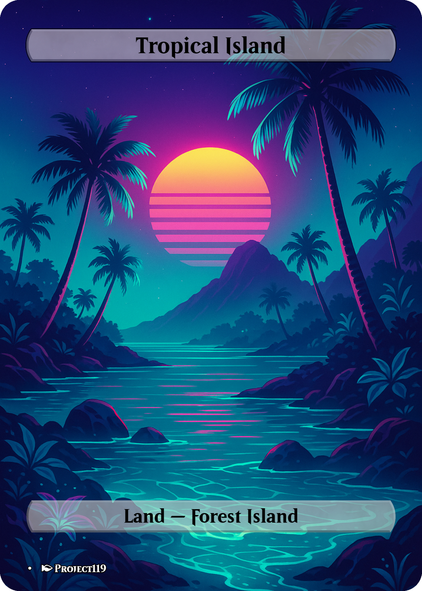 Synthwave Inspired 10 Original Dual Lands Bundle - Magic the Gathering Proxy Cards