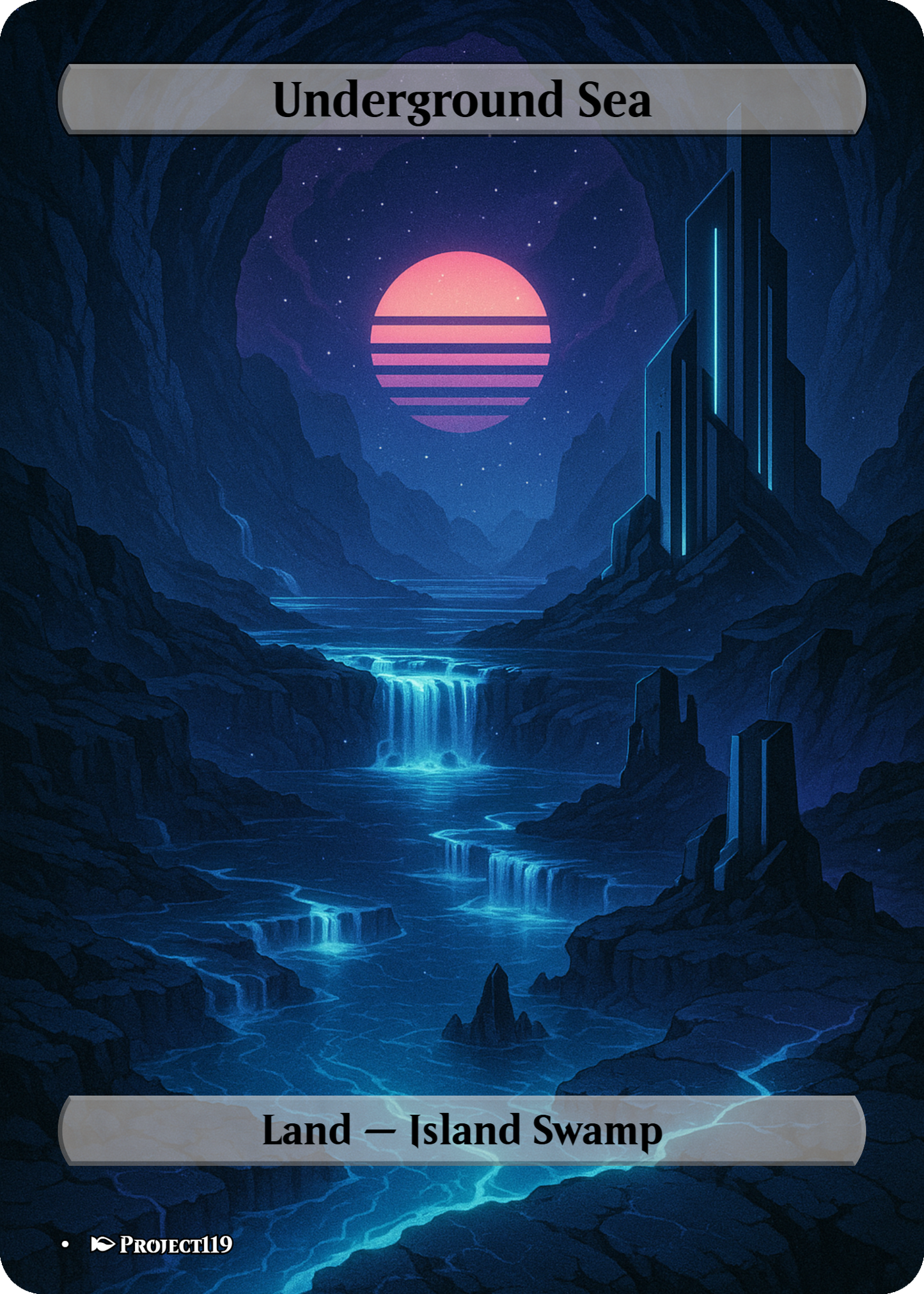 Synthwave Inspired 10 Original Dual Lands Bundle - Magic the Gathering Proxy Cards