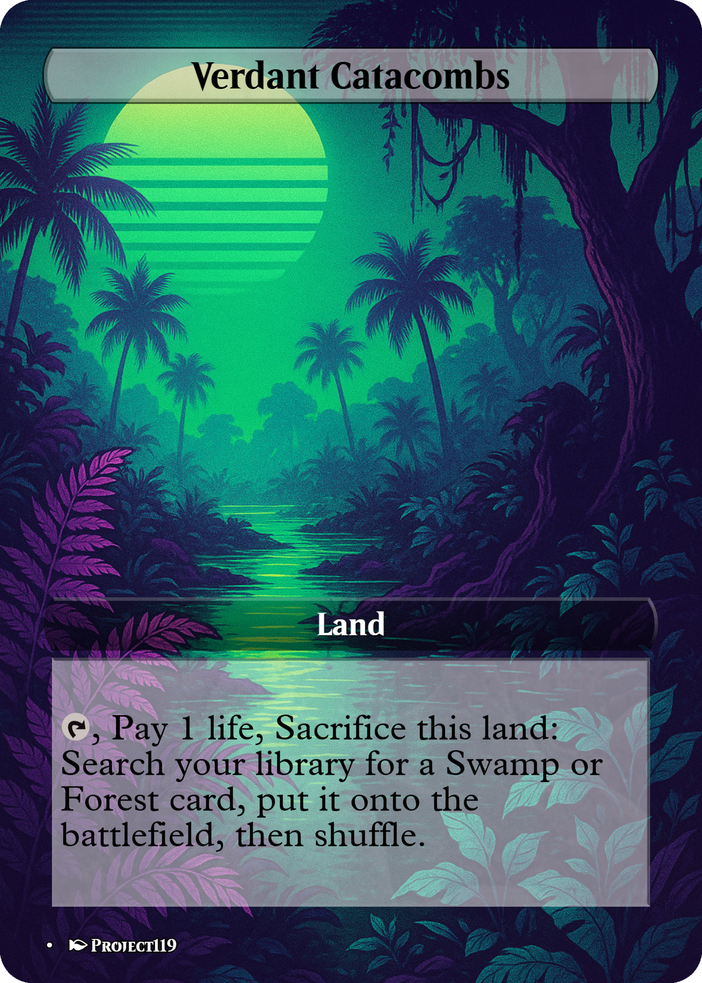 Vaporwave Inspired 10 Fetch Land Bundle - Magic the Gathering Proxy Cards